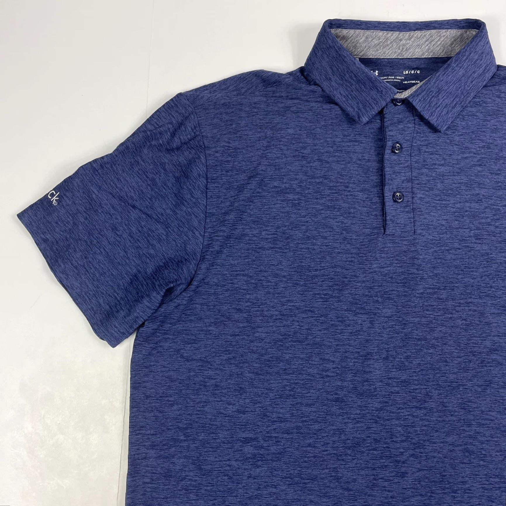 Under Armour VINTAGE Under Armour Polo Shirt Mens Large Purple HeatGear Golf Short Sleeve Lightweight Size US L / EU 52-54 / 3 - 2 Thumbnail