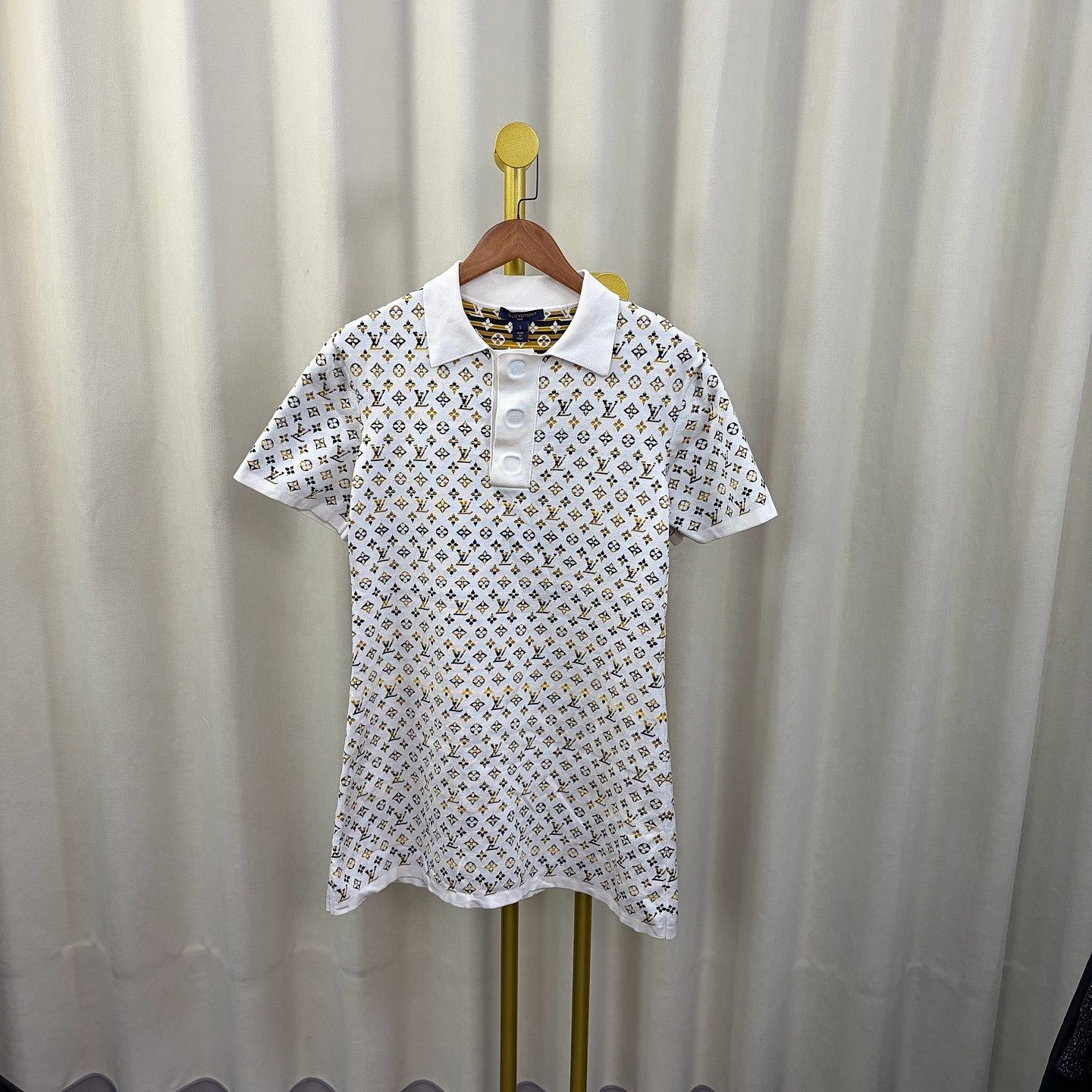 Louis Vuitton Louis Vuitton Monogram Jacquard Polo Shirt Size S Size S / US 4 / IT 40 - 1 Thumbnail