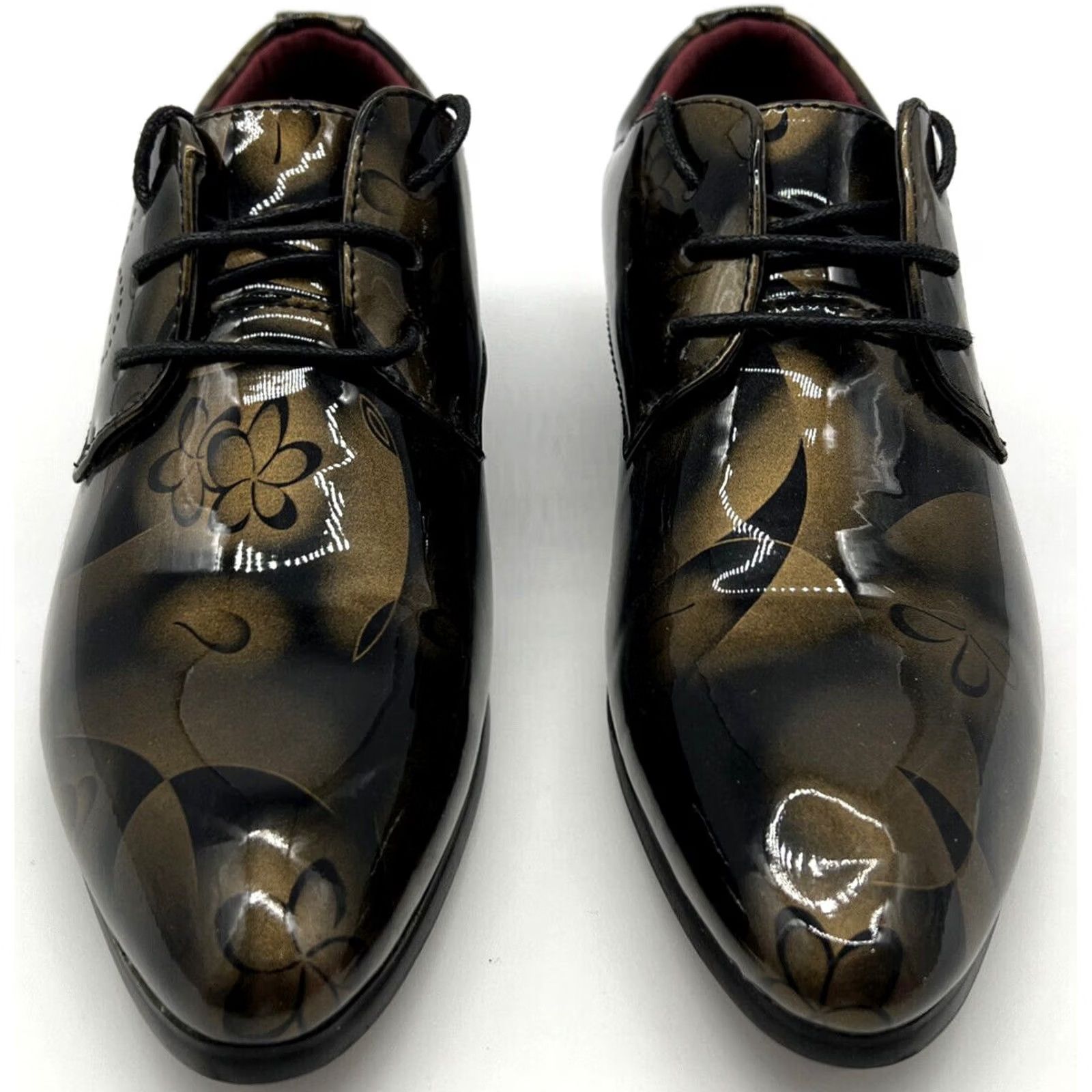 Vintage Prestige Dress Shoes Oxford Office Men 5.5 7 Copper Black Vintage No ComfortSynthetic Upper Acrylic Insole Synthetic China Size M / US 6-8 / IT 42-44 - 3 Thumbnail