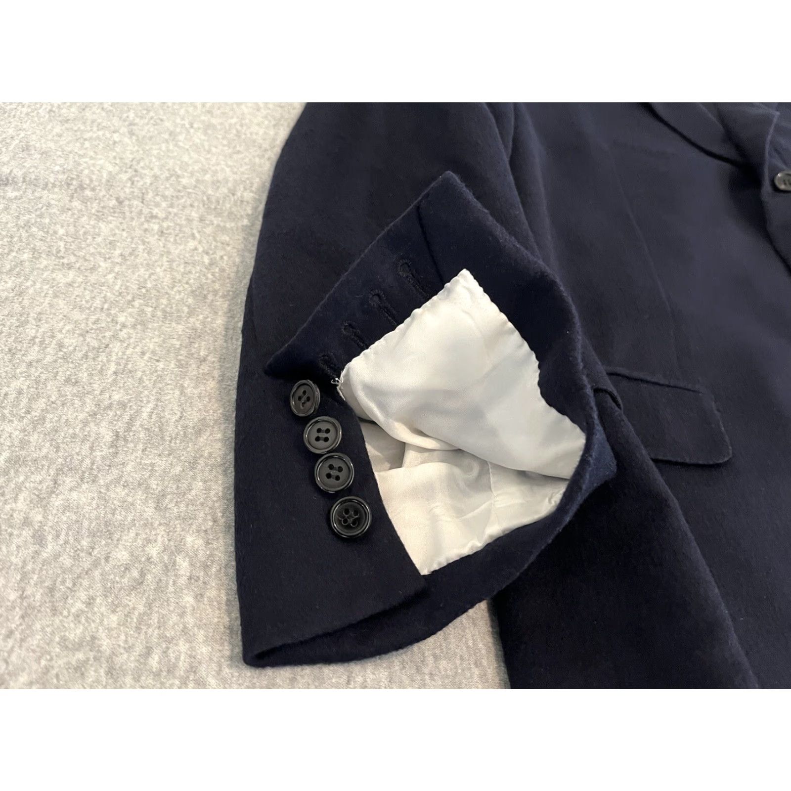 Brioni Brioni Blazer Shirt Mens Size 44 Cashmere Navy Blue Blue Solid 44 Mens Blazer Jacket Sport Coat Vintage 0 Size 44R - 6 Thumbnail