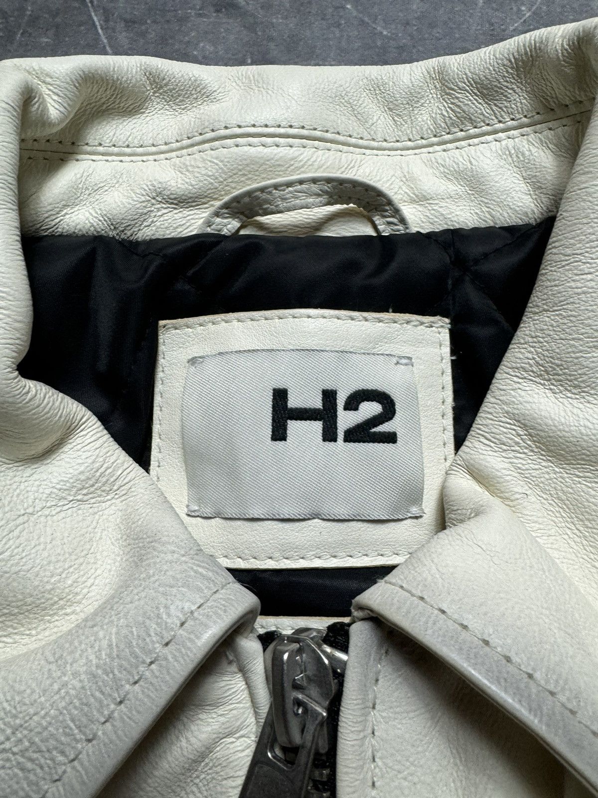 Heron Preston H2 by Heron Preston Leather Jacket in White Size US L / EU 52-54 / 3 - 11 Thumbnail