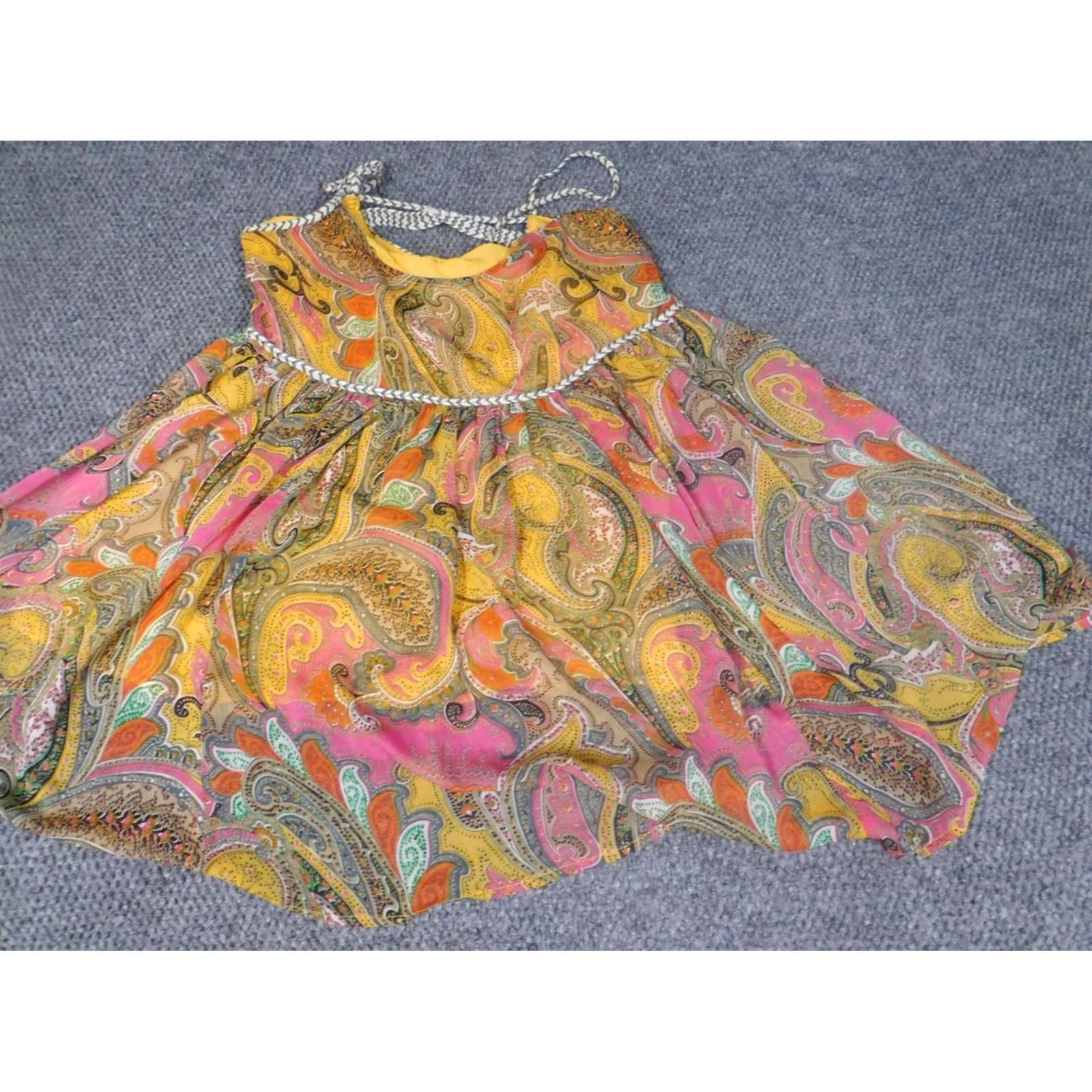 CO Ark & Co Womens Blouse Medium Pink Pullover Stretch Argyle Yellow Casual Size M / US 6-8 / IT 42-44 - 3 Thumbnail