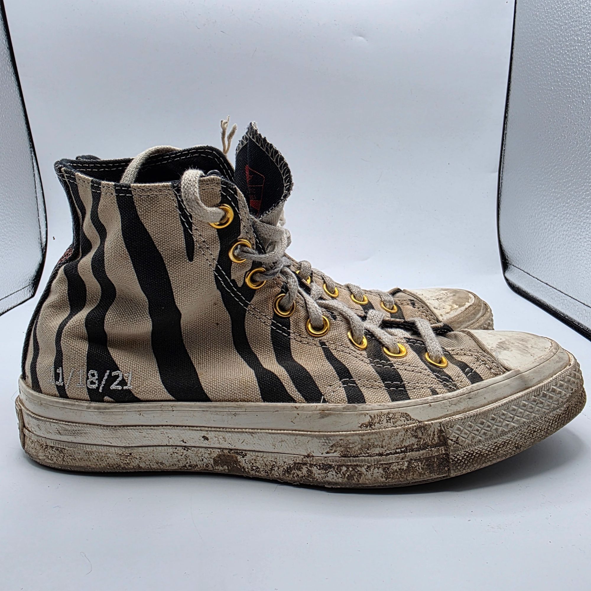 Converse Converse All Star Zebra Stripe Womens Size 8.5 High Top Size US 8 / IT 38 - 12 Thumbnail