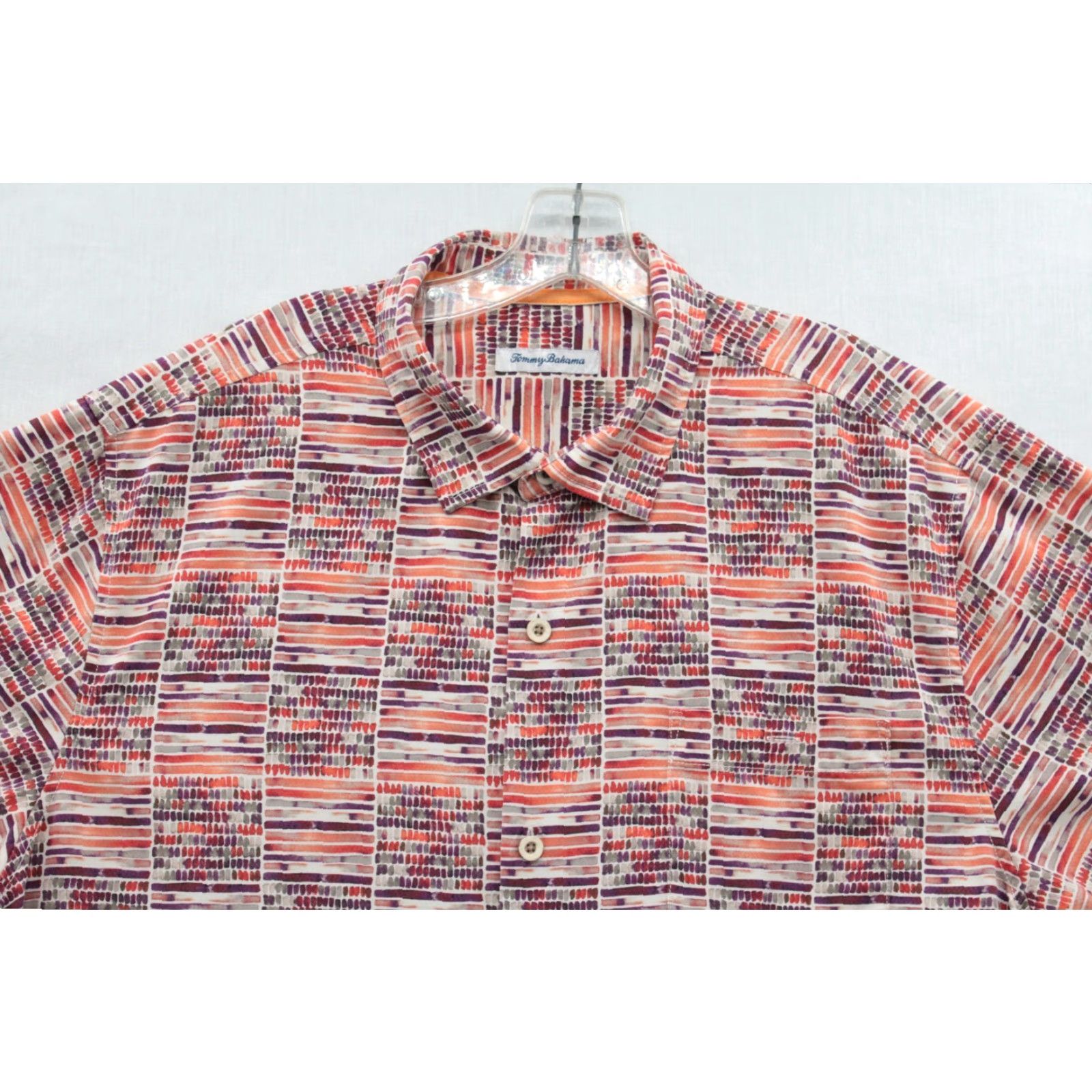 Tommy Bahama VINTAGE Tommy Bahama Island Zone Shirt Men's 2XL Orange Silk Coolmax Tiles Vacation Size US XXL / EU 58 / 5 - 3 Thumbnail