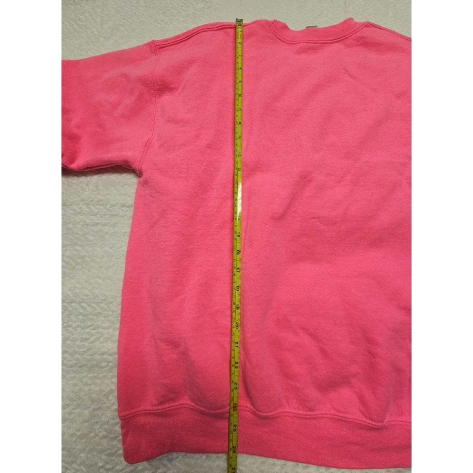 Gildan Gildan Sweatshirt Mama Embroidered Patch Lettering Long Sleeve Crew Neck Pink L Womens Size L / US 10 / IT 46 - 7 Thumbnail