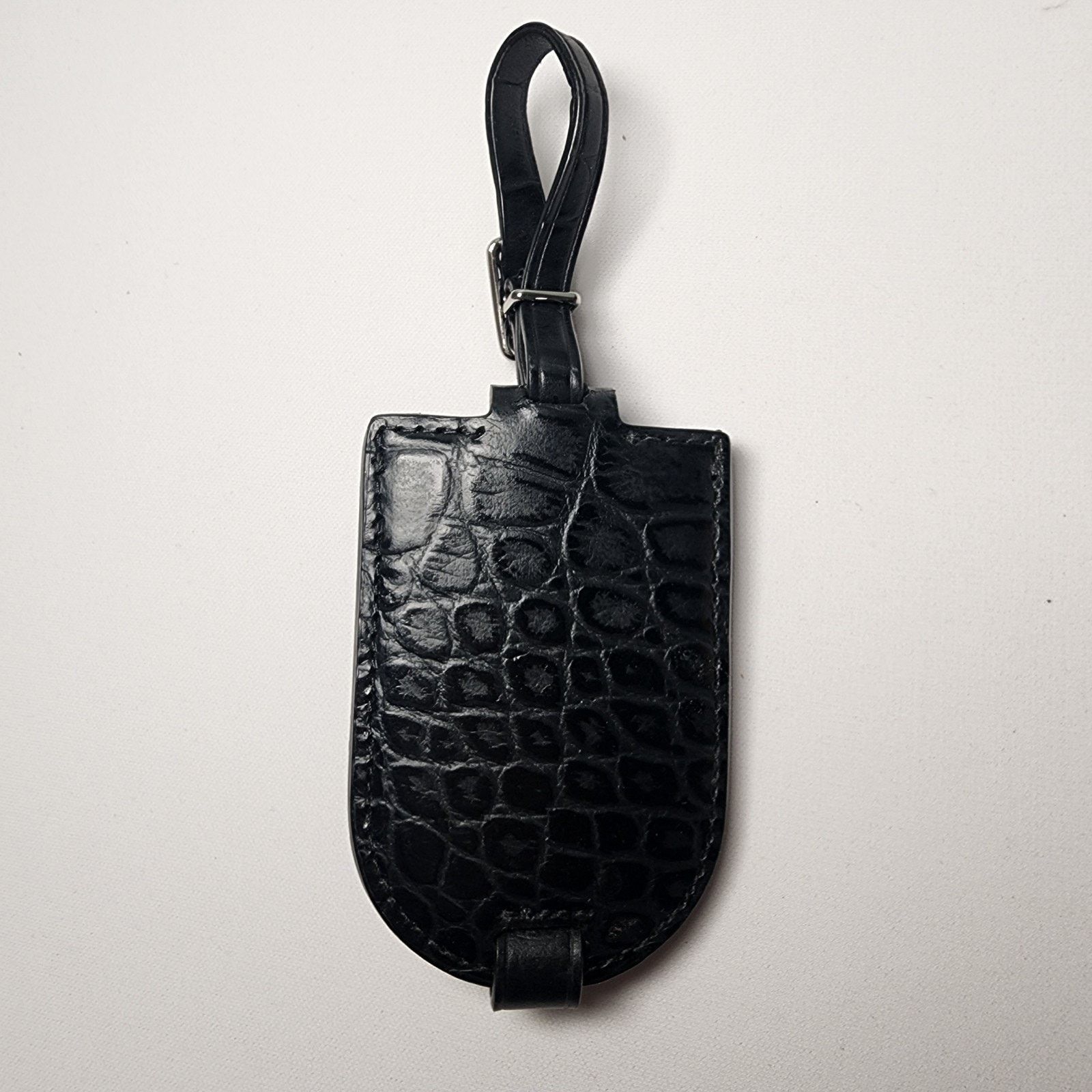 Tumi Tumi Briefcase Luggage Tag Croc Leather Black Silver Size ONE SIZE - 3 Thumbnail