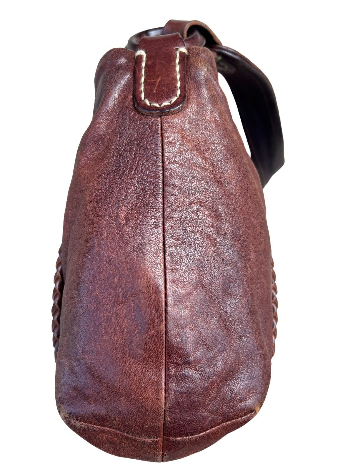 Leather genten Japan Patina Leather Mini Hobo Bag Size ONE SIZE - 10 Thumbnail