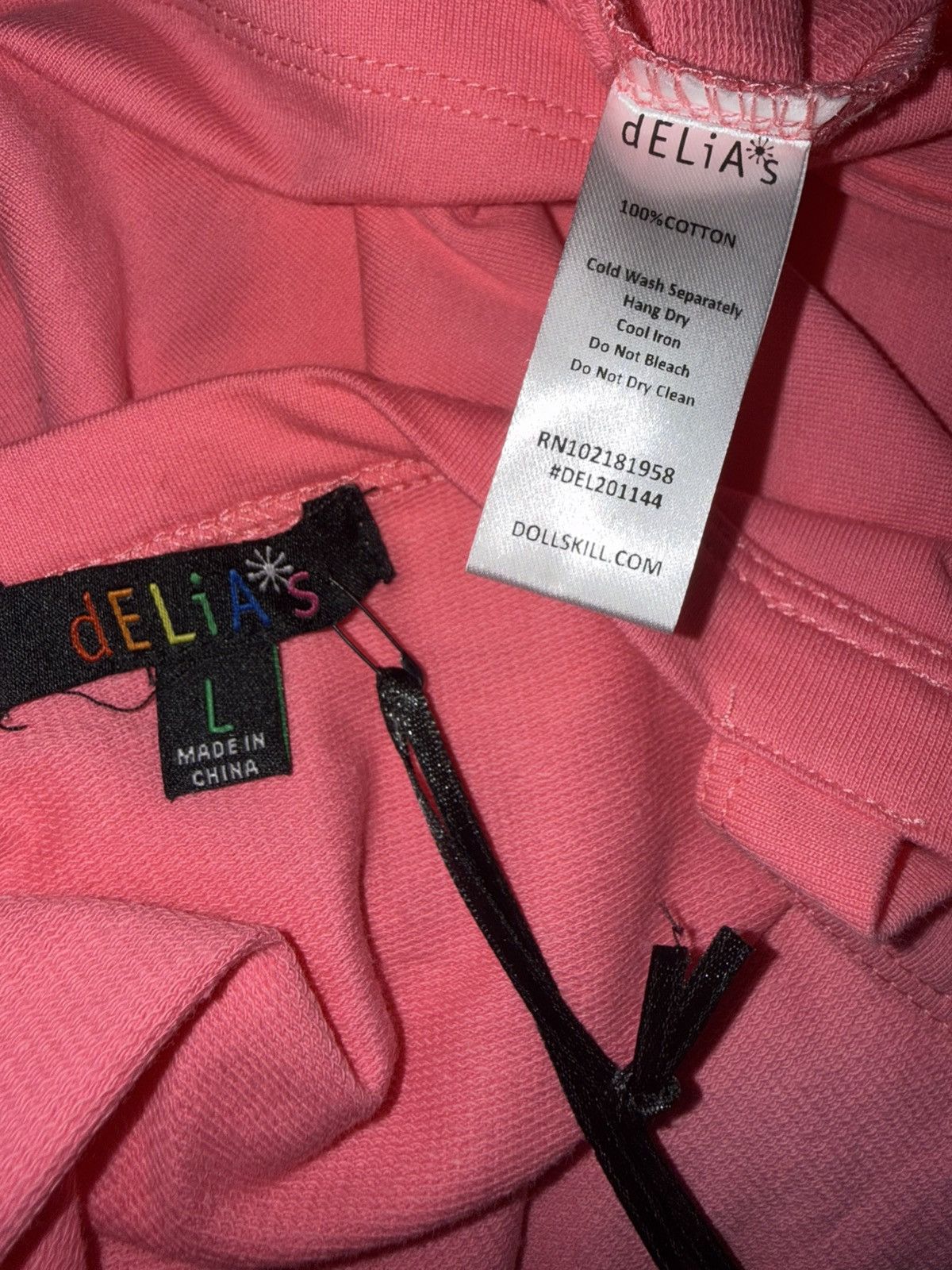 Dolls Kill Women’s Pink Pouch Pocket Tank Top Large dELiA*s Size L / US 10 / IT 46 - 3 Thumbnail