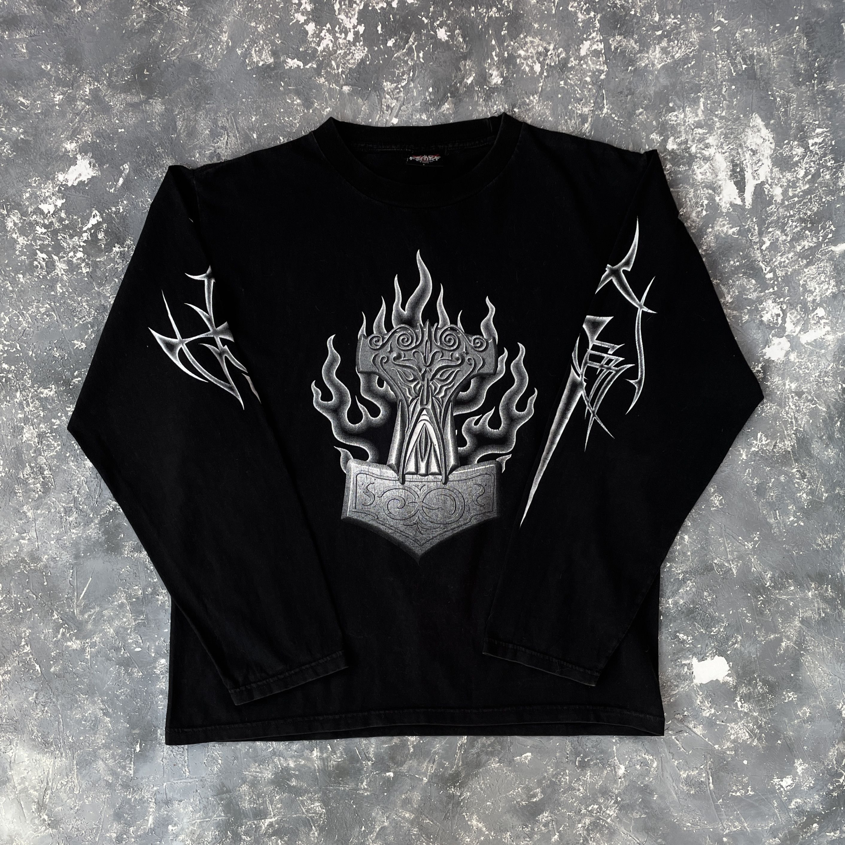 Affliction × Tribal Streetwear × Vintage vintage y2k tribal longsleeve shirt Size US L / EU 52-54 / 3 - 1 Thumbnail