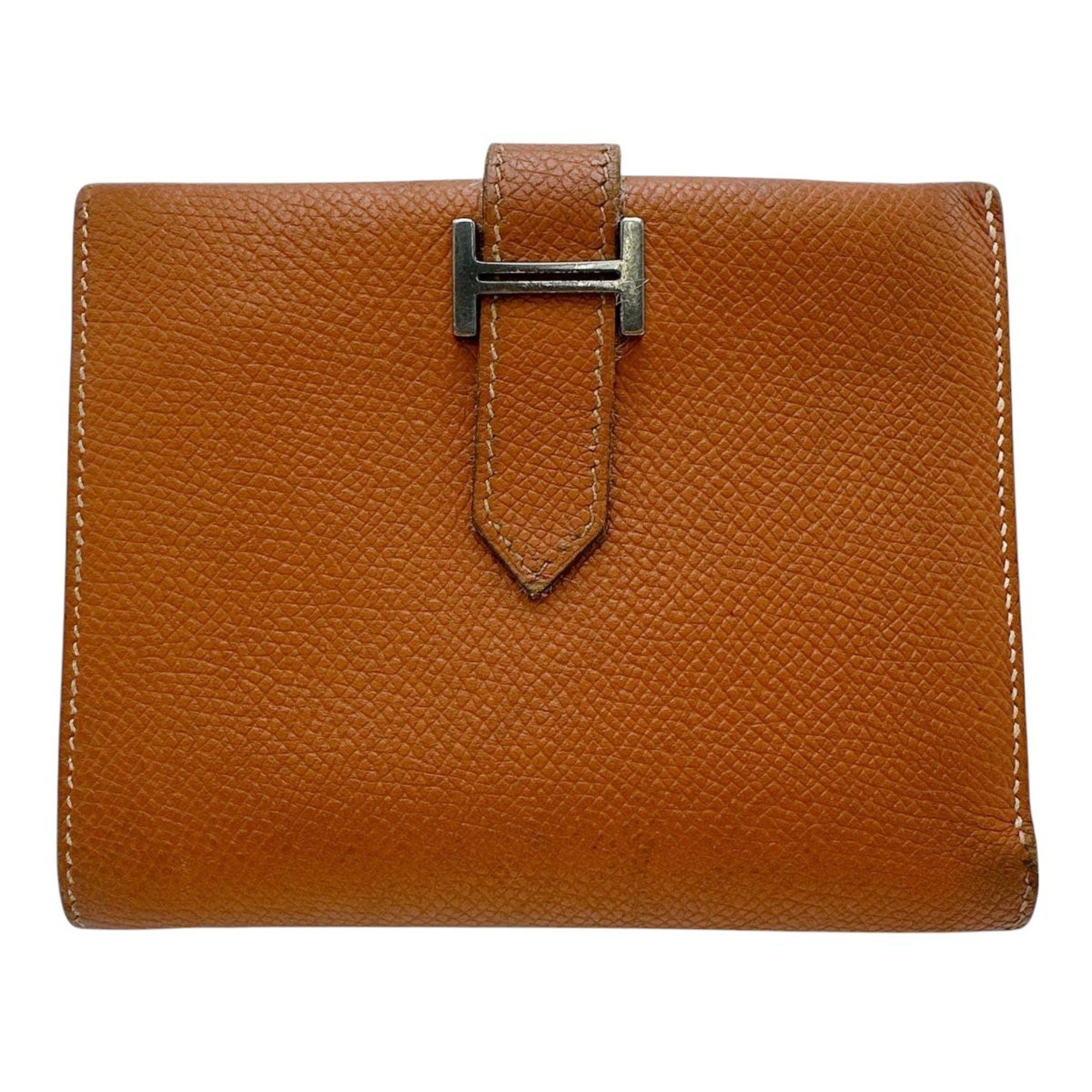 Hermes Hermes Bi-fold wallet, 2-fold SV hardware, Bearn Compact, Brown Size ONE SIZE - 1 Thumbnail