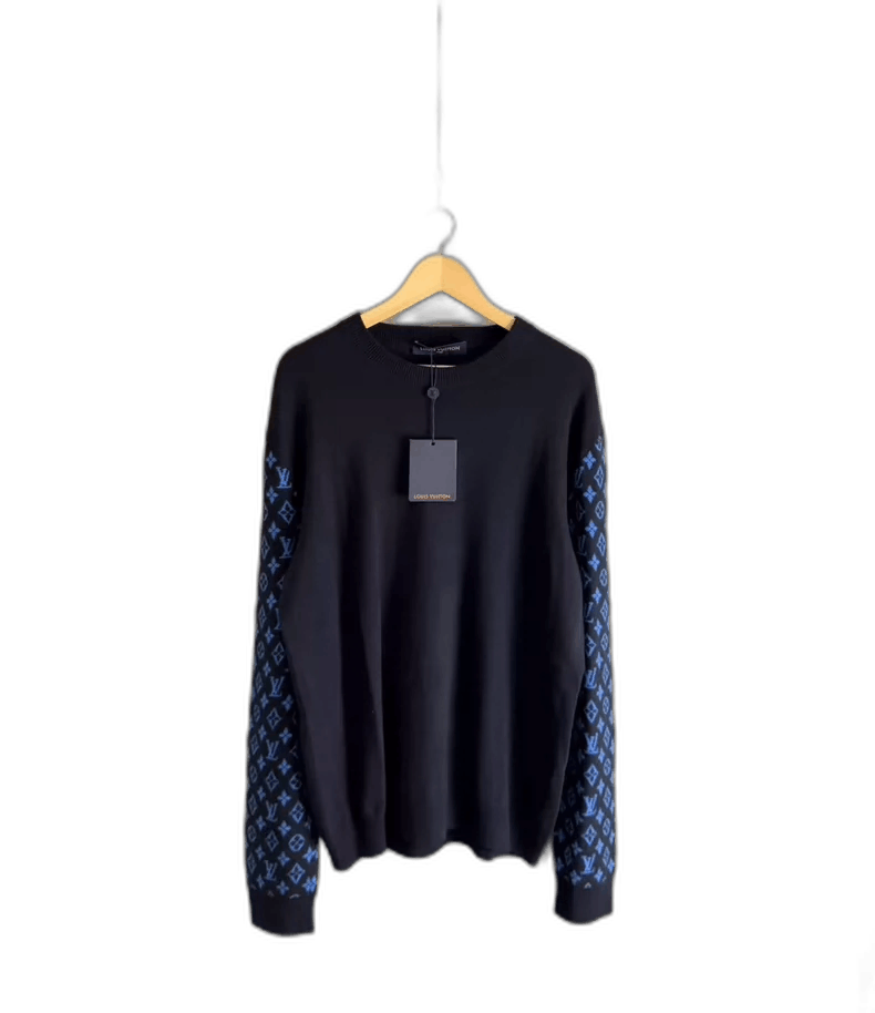 Louis Vuitton Louis Vuitton Black Blue Pattern Sweater L Size-yf Size US L / EU 52-54 / 3 - 1 Thumbnail
