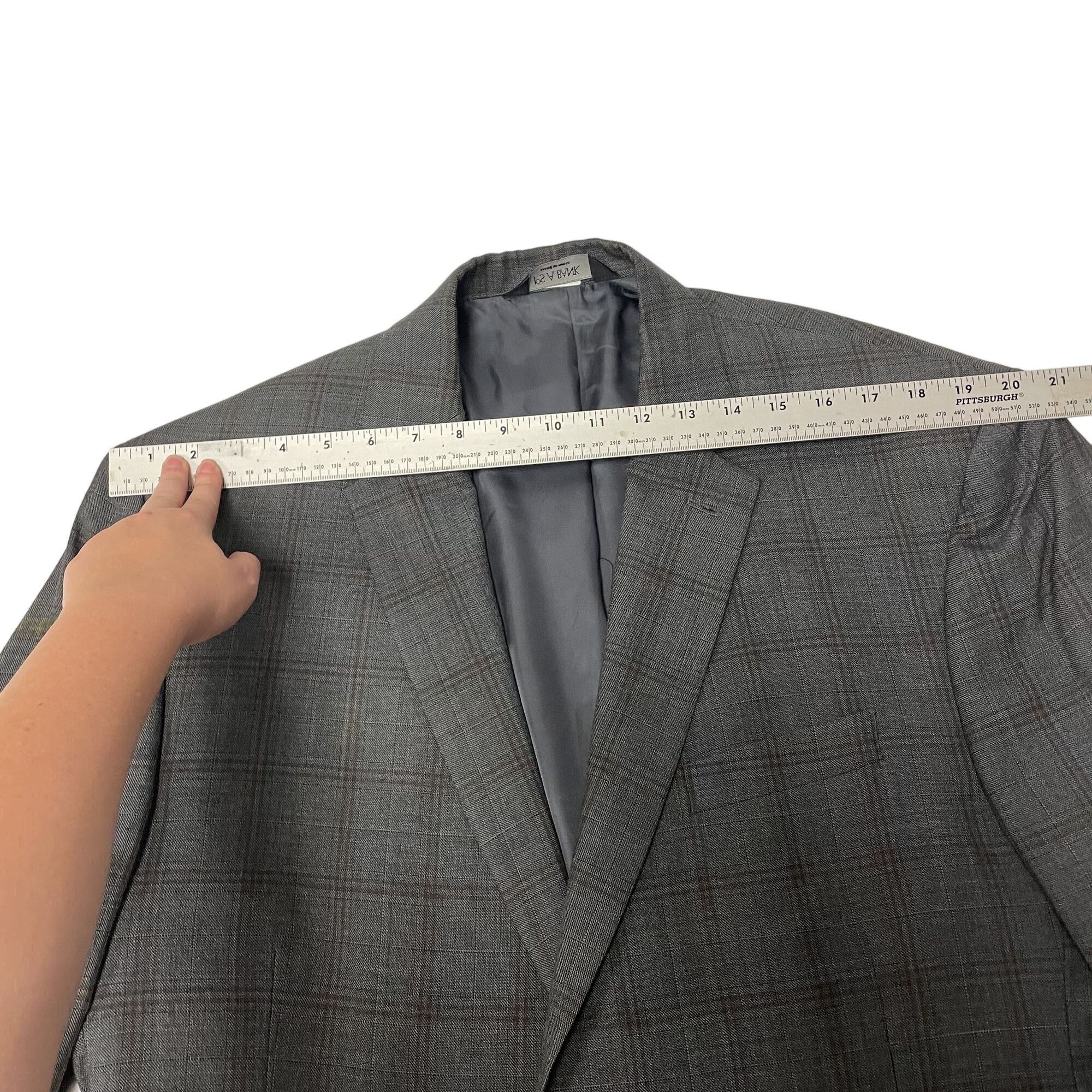 Jos. A. Bank Jos A Bank Sport Coat OVERCHECK Jacket SILK Wool Blazer Size 42R - 9 Thumbnail