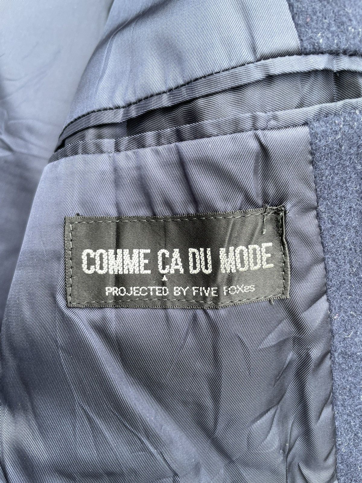 Japanese Brand 🔥Accept Binding🔥 Comme Ca Du Mode Navy Blue Wool Overcoat Size US S / EU 44-46 / 1 - 7 Thumbnail