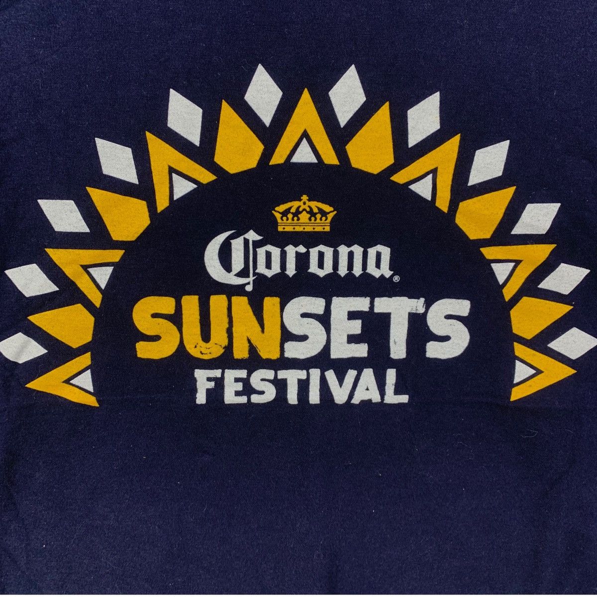Vintage CORONA SUNSETS FESTIVAL Music Concert Dance Tee Shirt Size L / US 10 / IT 46 - 3 Thumbnail