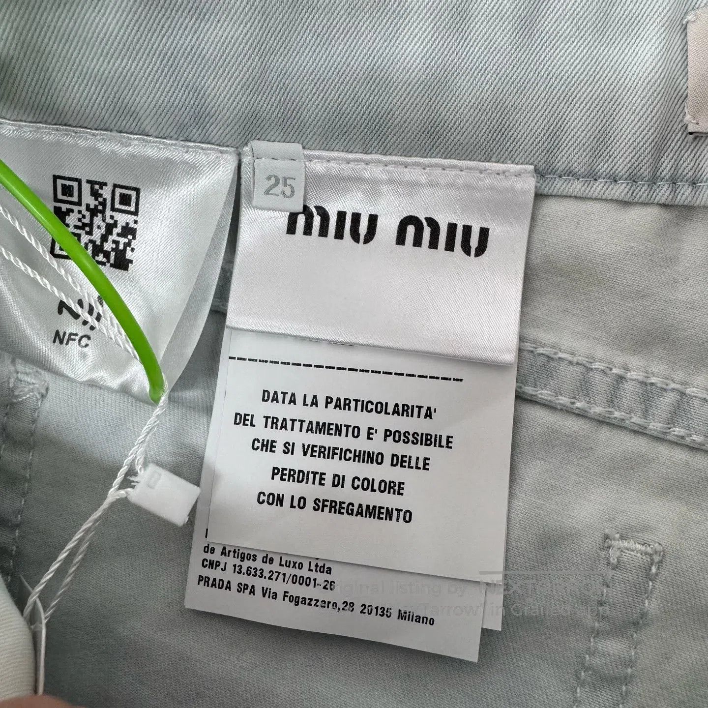 Miu Miu miu miu Alphabet logo denim shorts| Size 25" / US 0 / IT 36 - 6 Thumbnail