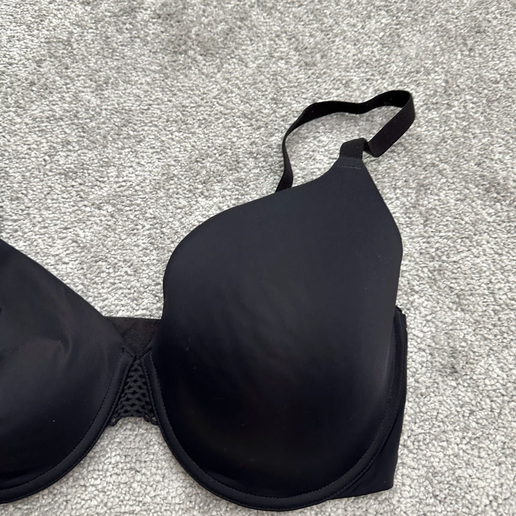 Hanes Hanes Push Up Bra Women's 38DD Black Nylon Underwire Adjustable Strap Padded Size ONE SIZE - 5 Thumbnail