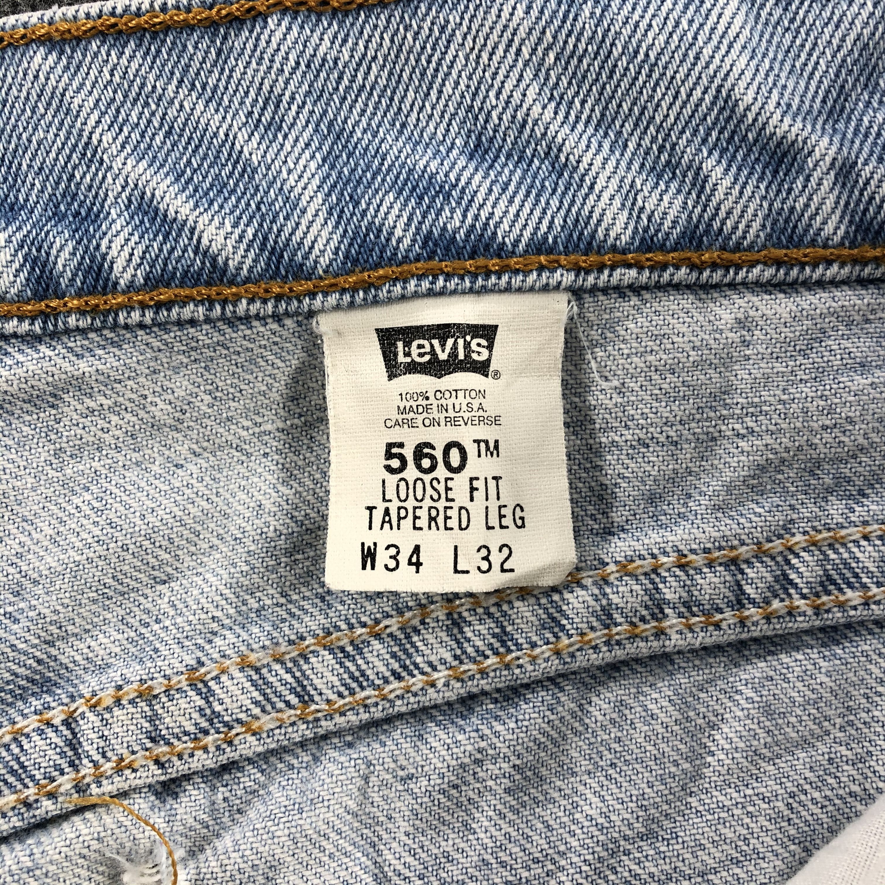 Levi's 90s Light Wash Vintage Levis 560 Jeans-J1178 Size US 33 - 9 Thumbnail