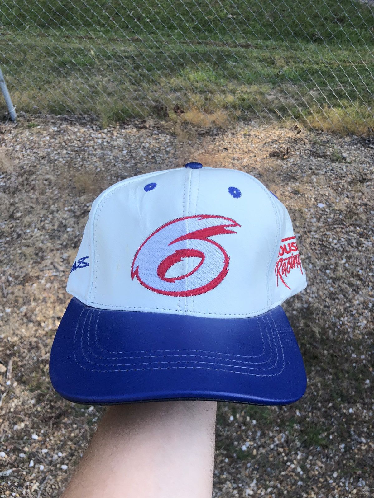Jeff Hamilton Vintage Roush Racing Hat Cap Strap Back NASCAR Leather Size ONE SIZE - 2 Thumbnail
