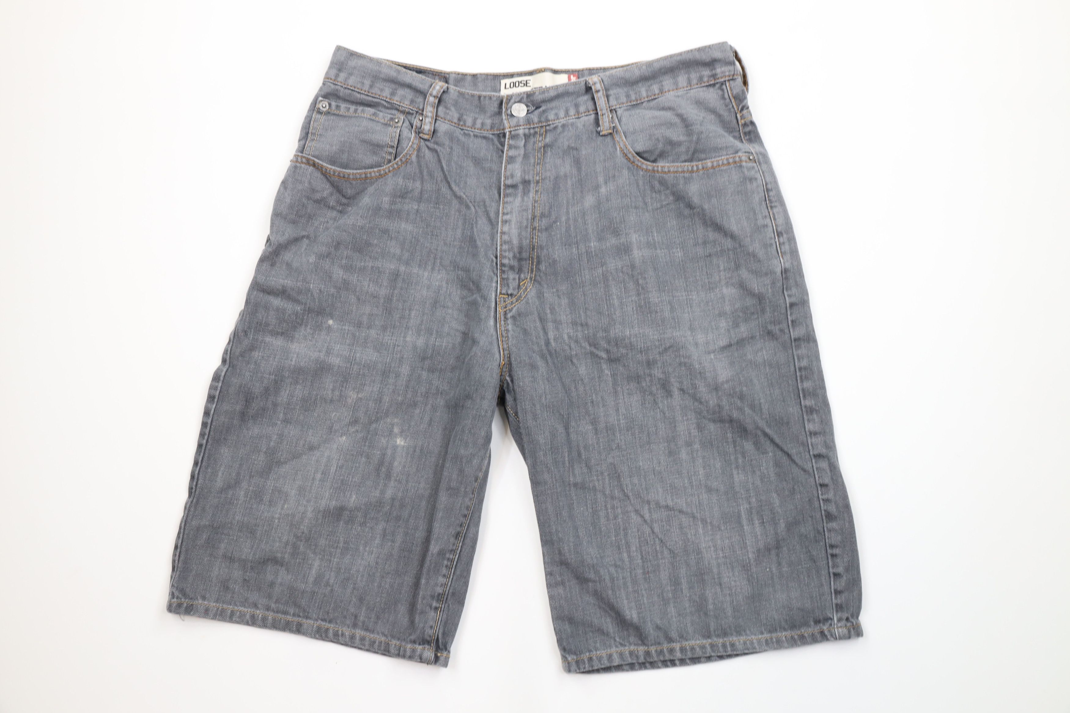 Levi's × Vintage Vintage Y2K Levis 569 Fit Denim Jean Shorts Jorts Gray Size US 34 / EU 50 - 1 Thumbnail