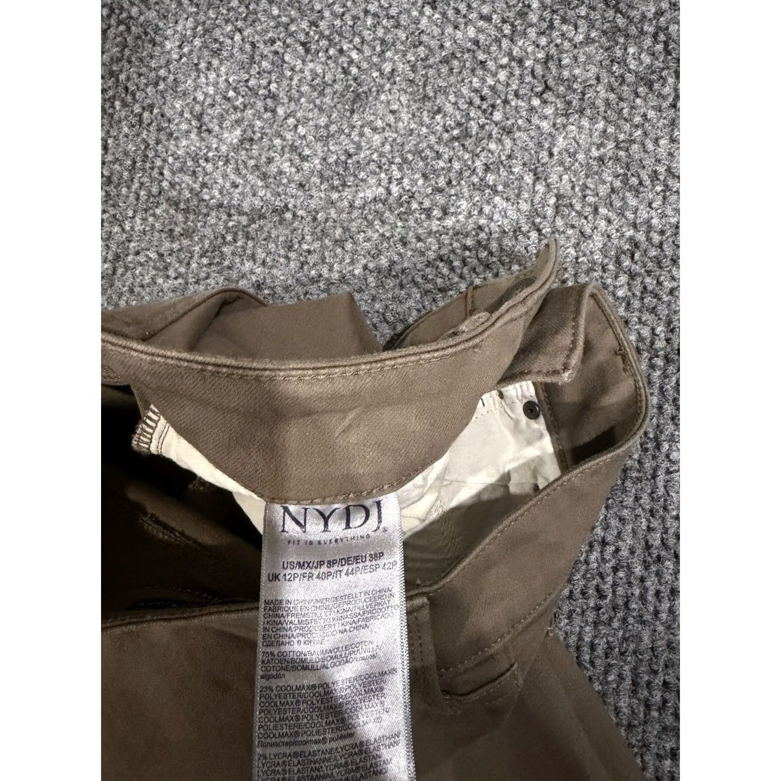 NYDJ NYDJ Pants Womens 8P Brown High Rise Straight Lift Tuck Cool Embrace Stretch Size 30" / US 8 / IT 44 - 6 Thumbnail