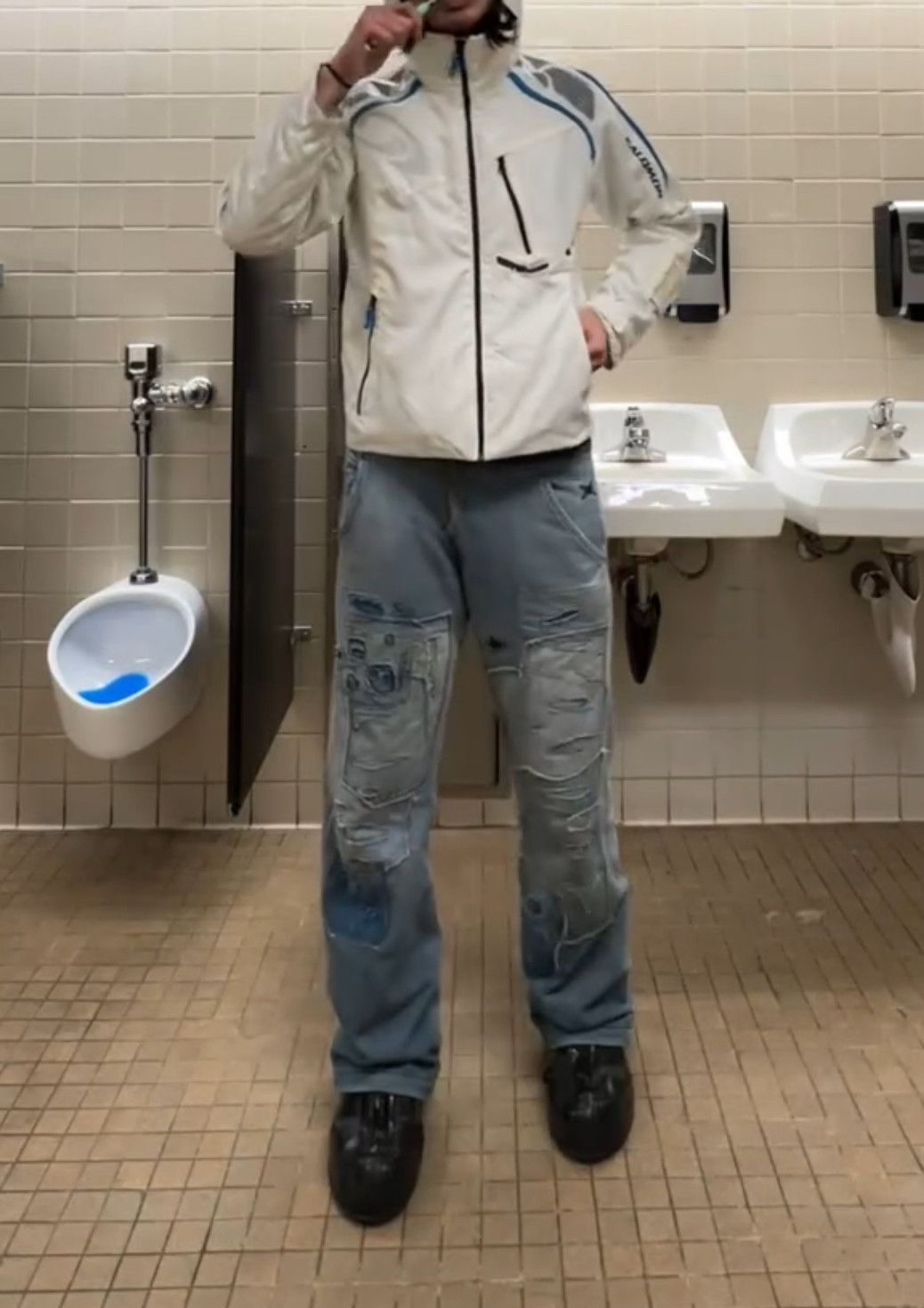 Kapital 2009 Buckleback denim Old man and the sea Boro Sweatpants Size US 36 / EU 52 - 20 Thumbnail