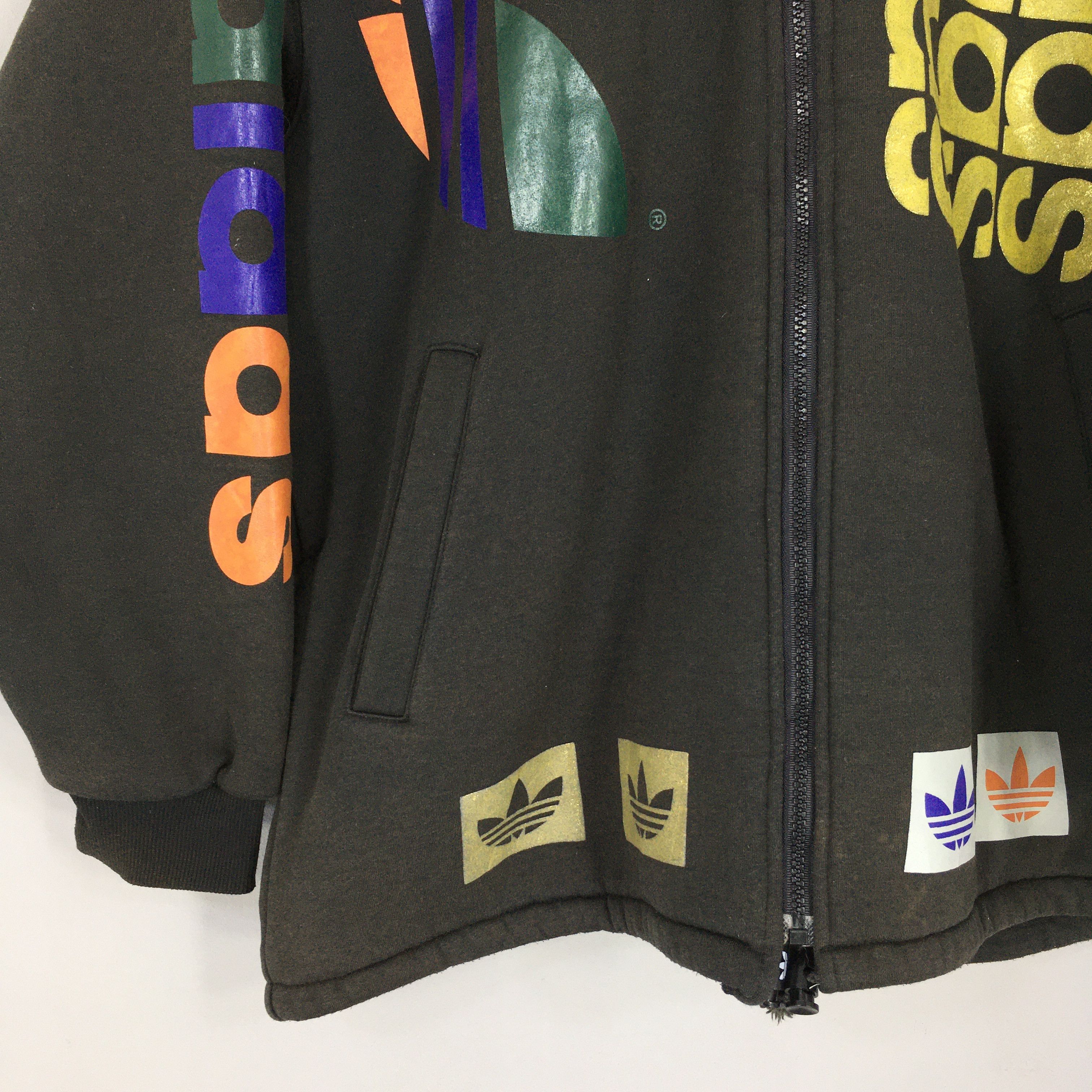 Adidas × RUN DMC × Vintage Vintage Adidas Trefoil Sherpa Hoodie Sweatshirt Medium Size US M / EU 48-50 / 2 - 5 Thumbnail