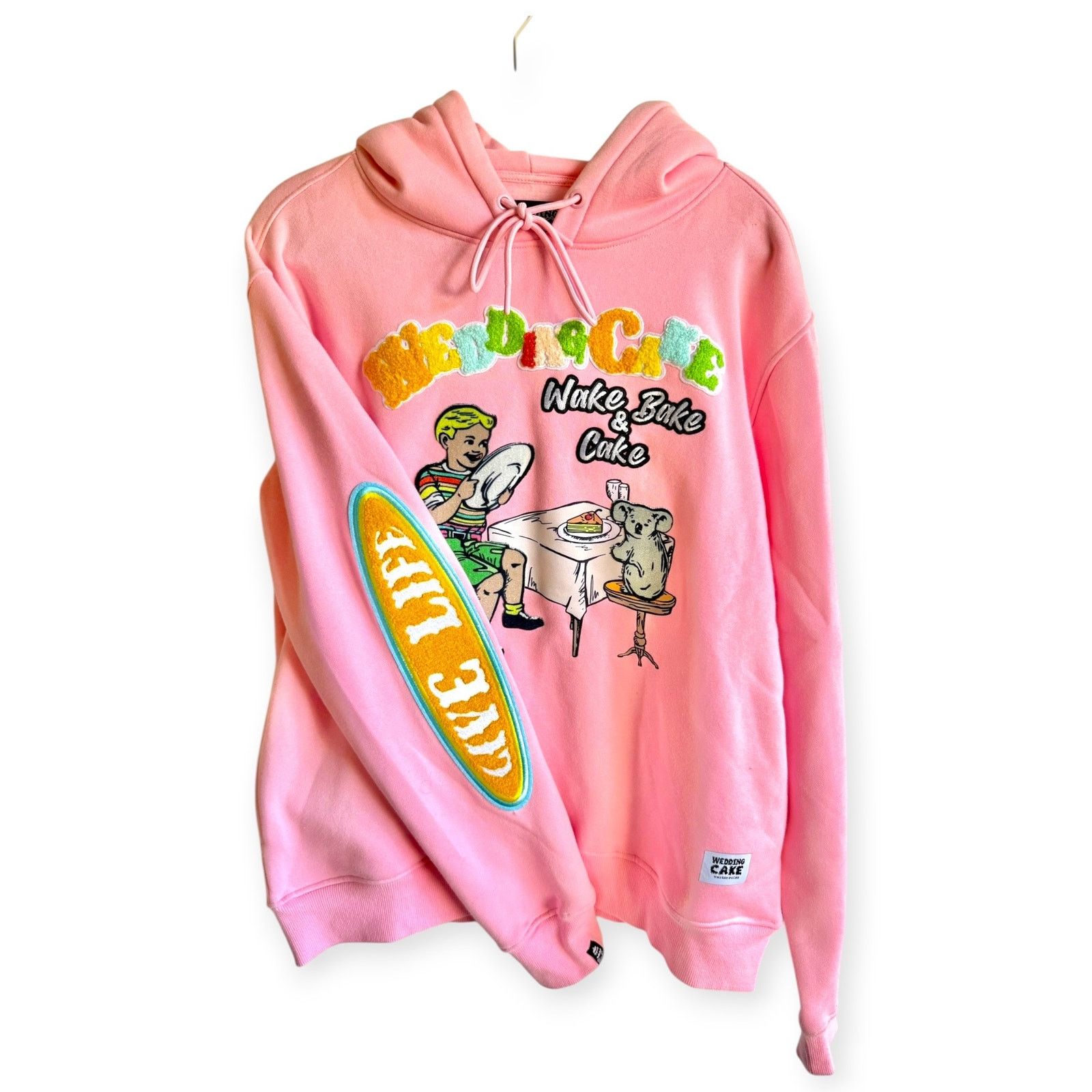 Other Wedding Cake Hoodie Pink Wake & Bake Weed Pullover Unisex L Size US L / EU 52-54 / 3 - 8 Thumbnail