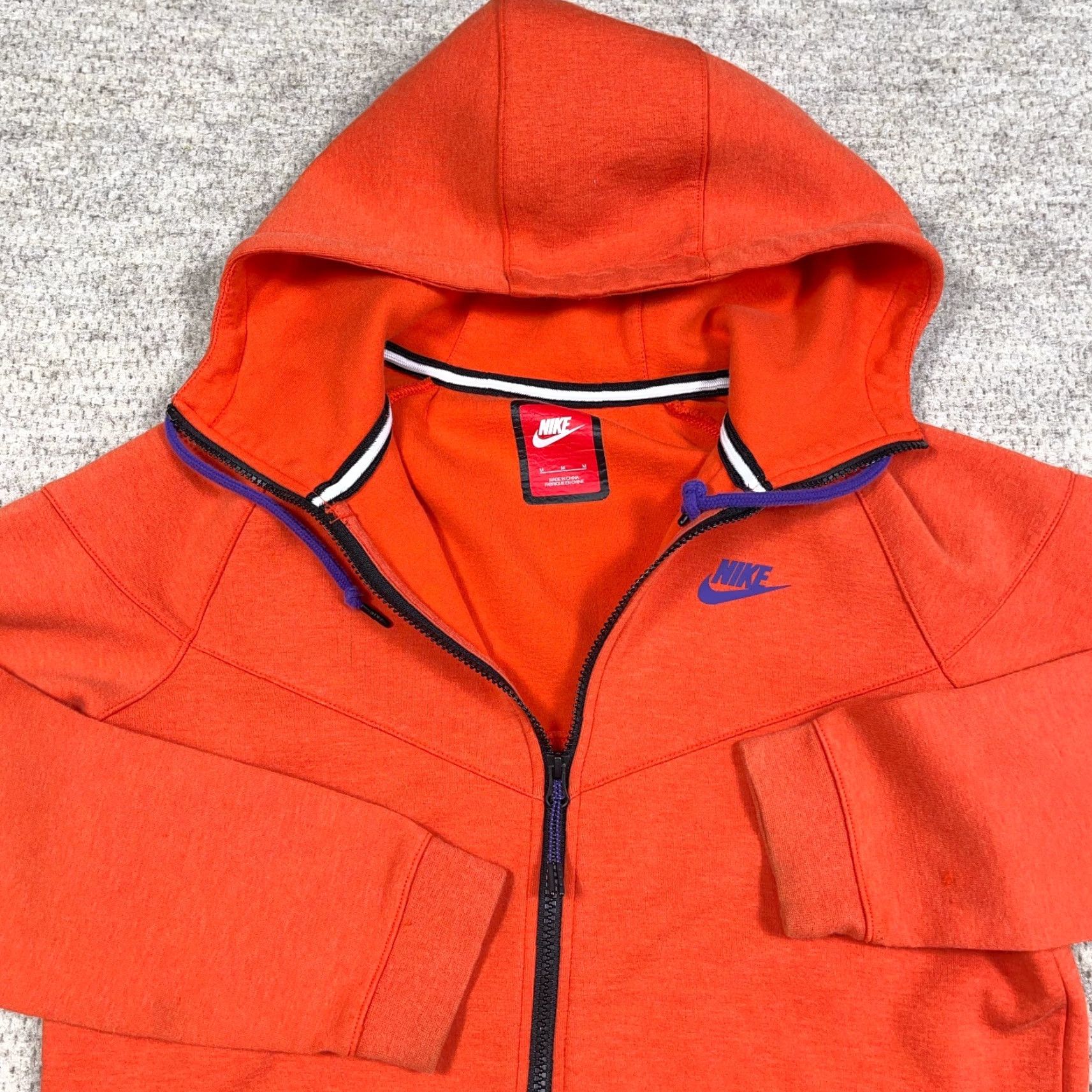Nike Nike Tech FLeece Hoodie Men Medium Orange Blue Full ZIp Performance Adult Size US M / EU 48-50 / 2 - 2 Thumbnail