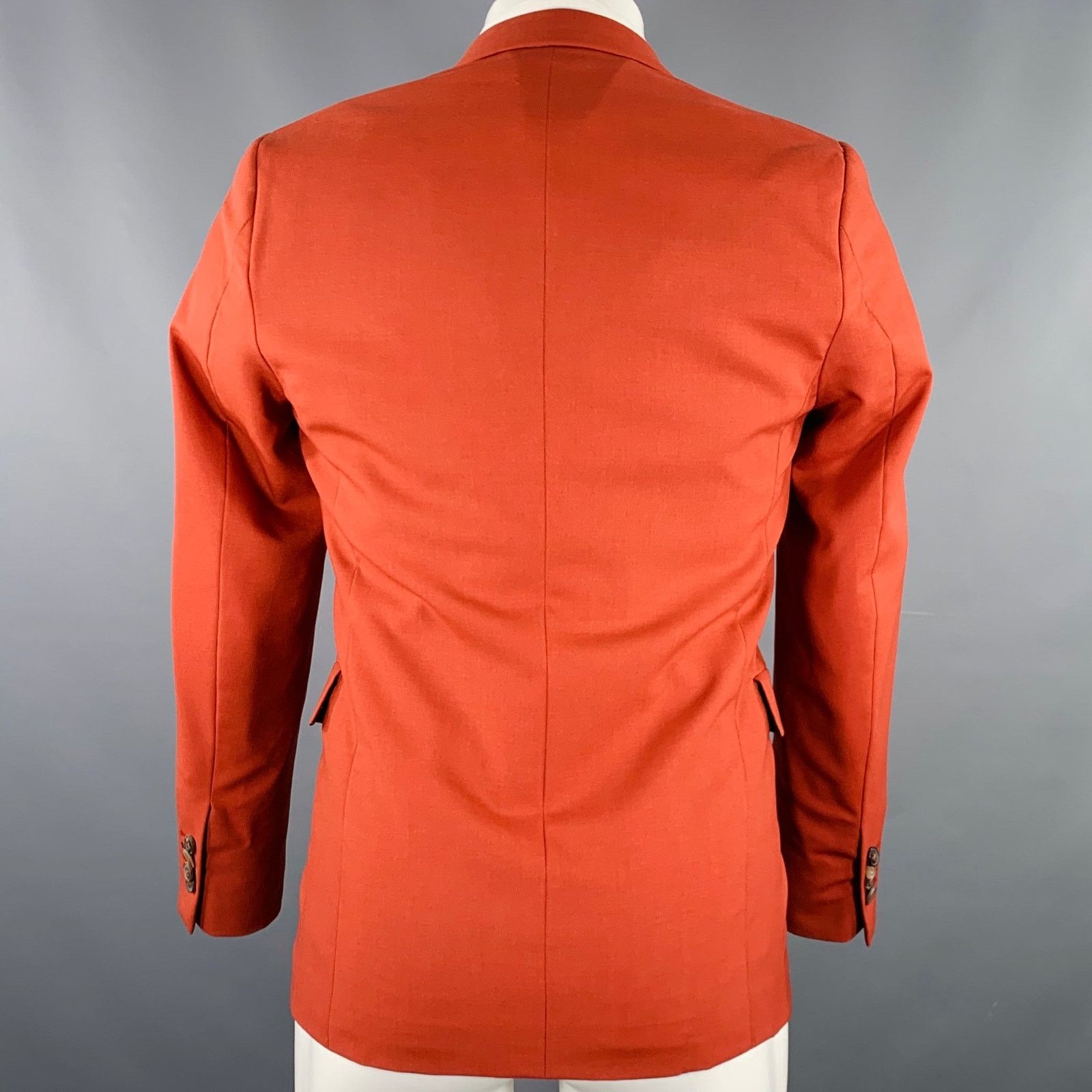 Paul Smith Size 38 Brown Brick Wool Single Breasted Sport Coat Size 38R - 3 Thumbnail