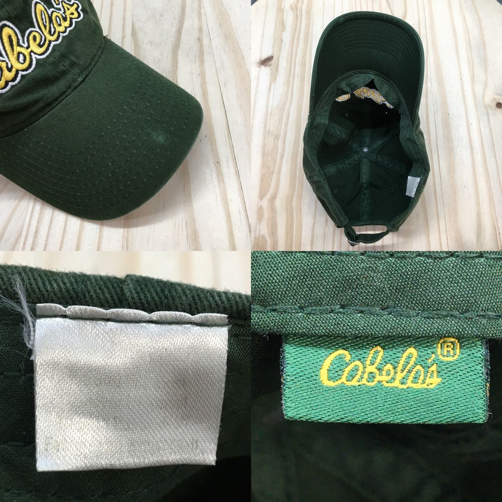 Vintage Cabelas Baseball Cap - Mens Green Adjustable Logo - Adult Size - One Size ONE SIZE - 8 Thumbnail