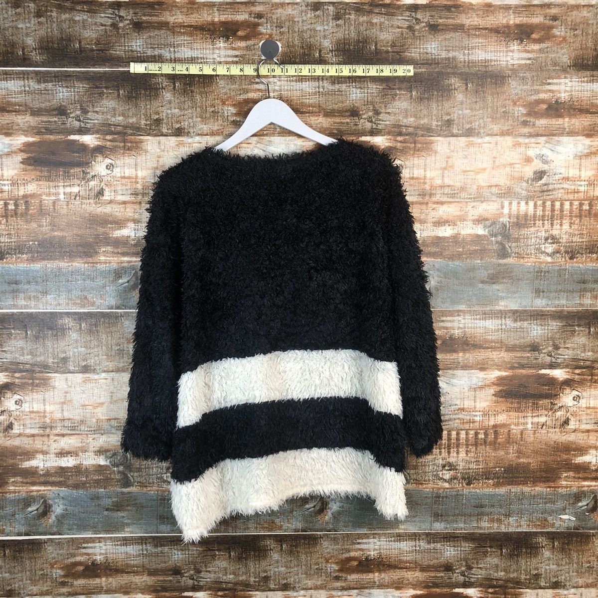 Homespun Knitwear × Japanese Brand DL Park Girl Black fur shaggy Mohair Knitwear #C040 Size M / US 6-8 / IT 42-44 - 12 Thumbnail