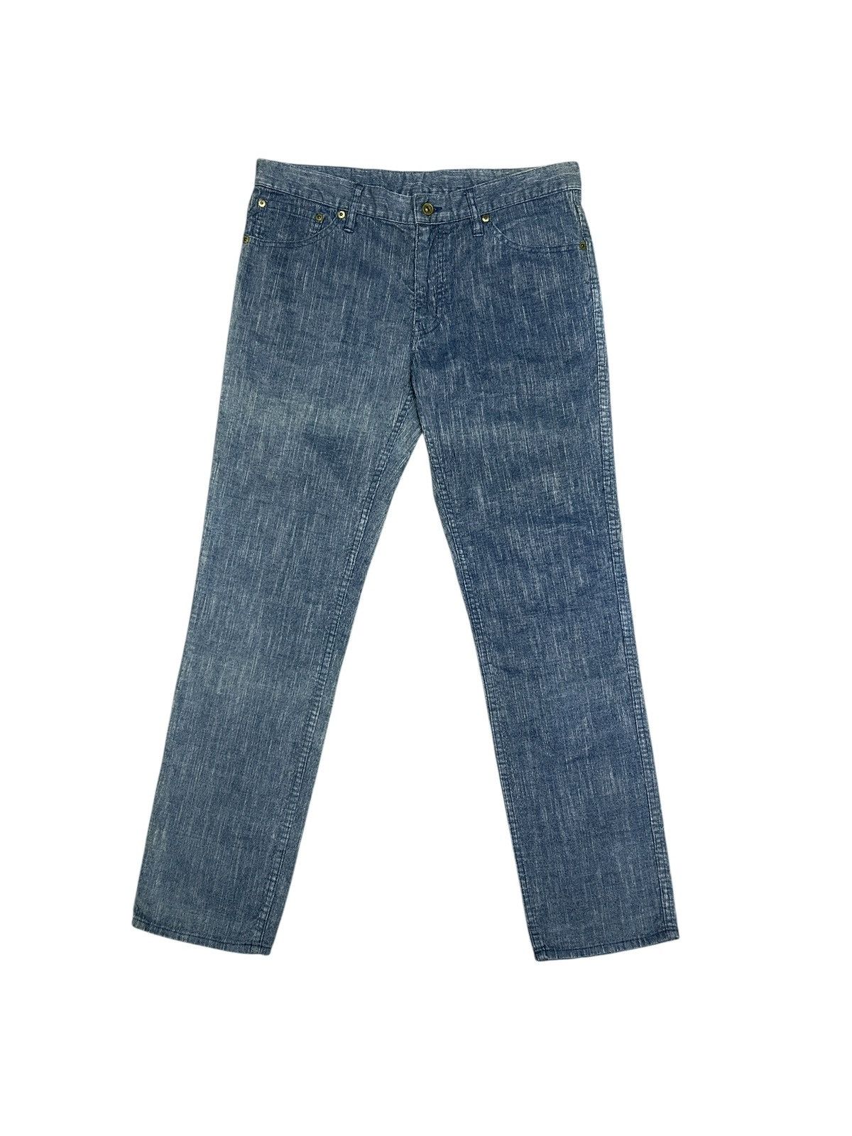 Indigo Dyed Corduroy Trousers