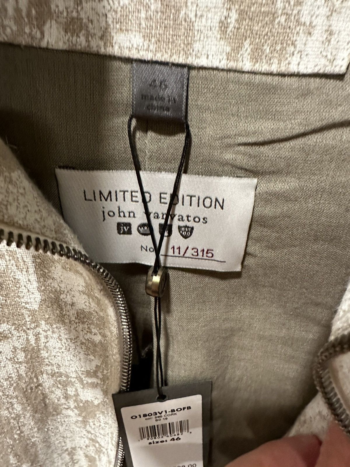 John Varvatos #’d Limited edition JV cork painted linen jacket Size US S / EU 44-46 / 1 - 3 Thumbnail
