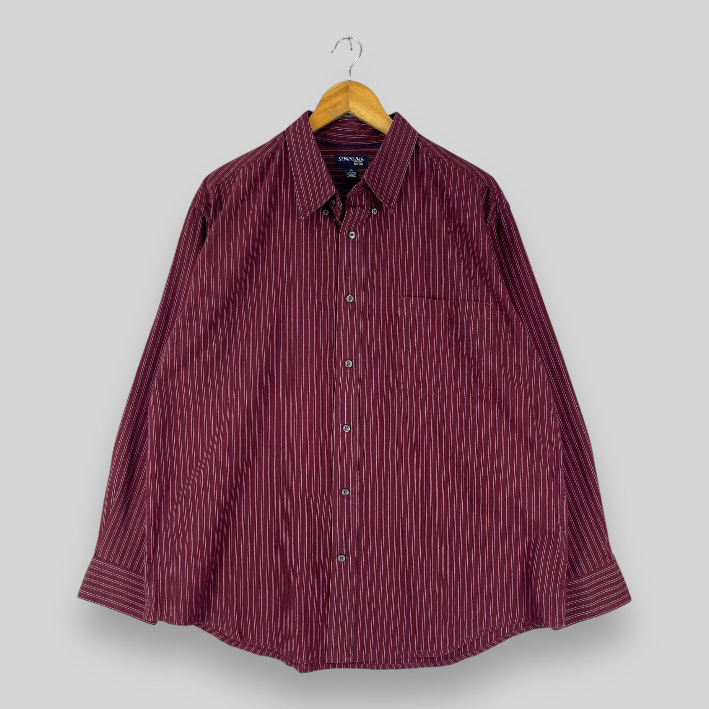 Flannel Vintage St JOHNS BAY Striped Casual Oxfords Button Up Shirt Size US XL / EU 56 / 4 - 1 Thumbnail