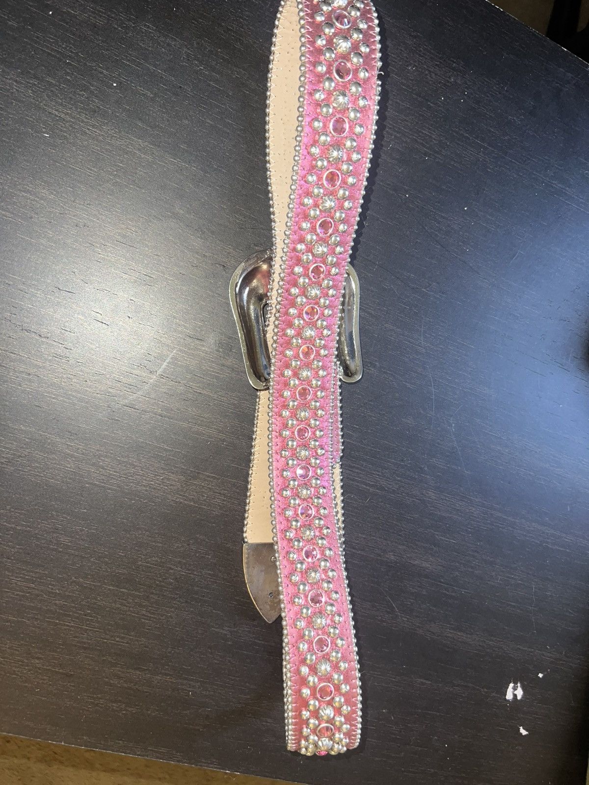 B.B. Simon Pink rhinestone BB Simon belt Size ONE SIZE - 3 Thumbnail
