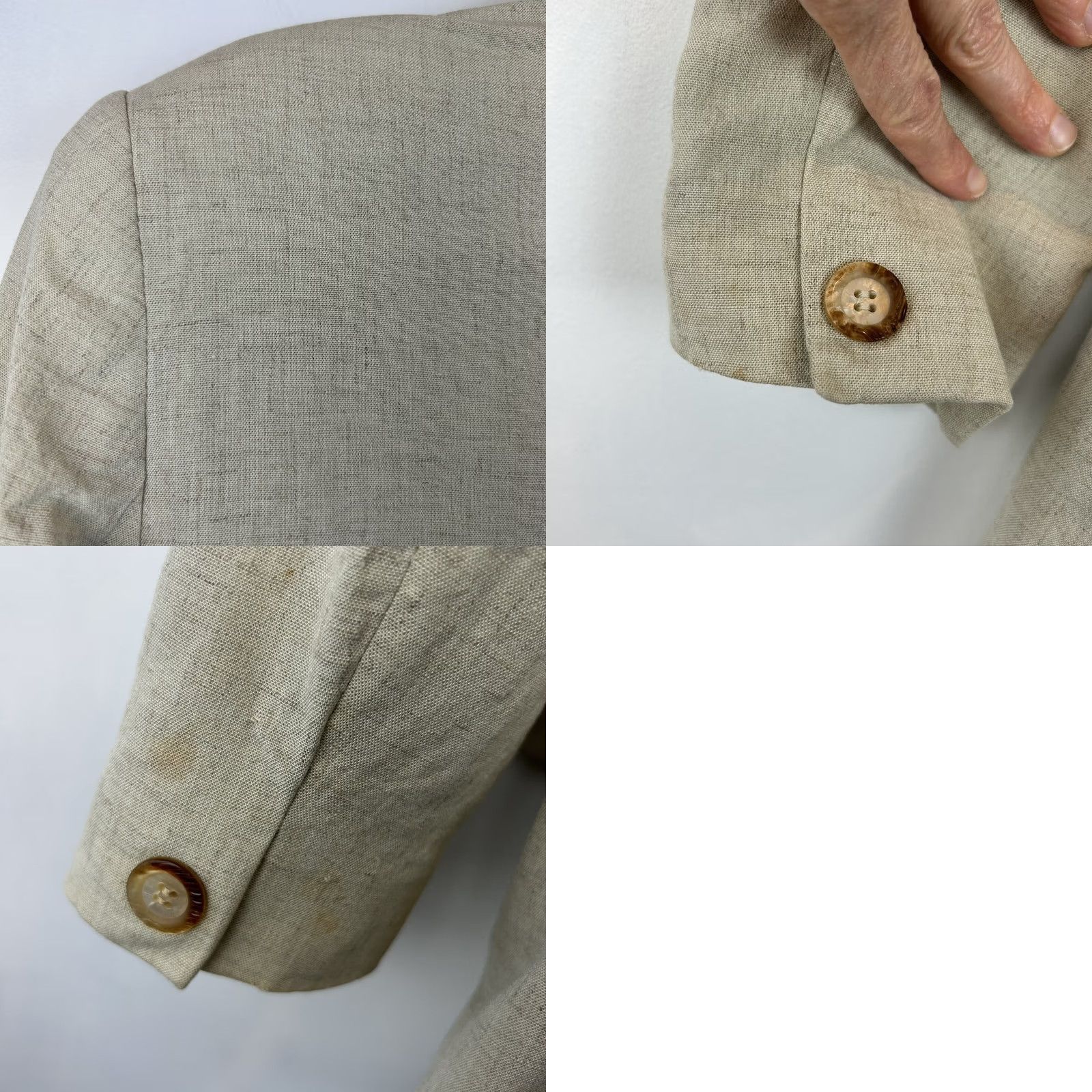 Pendleton Pendleton Blazer Womens M Ivory Linen Wool Lining Blazer USA Shoulder Pads Vintage No (Flaw) Size M / US 6-8 / IT 42-44 - 8 Thumbnail