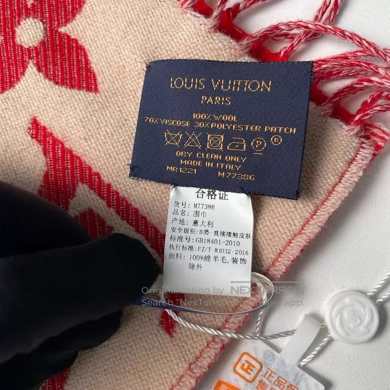 Louis Vuitton Louis Vuitton PRECIOUS TIGER Red Wool Scarf for the Year o Size ONE SIZE - 8 Thumbnail