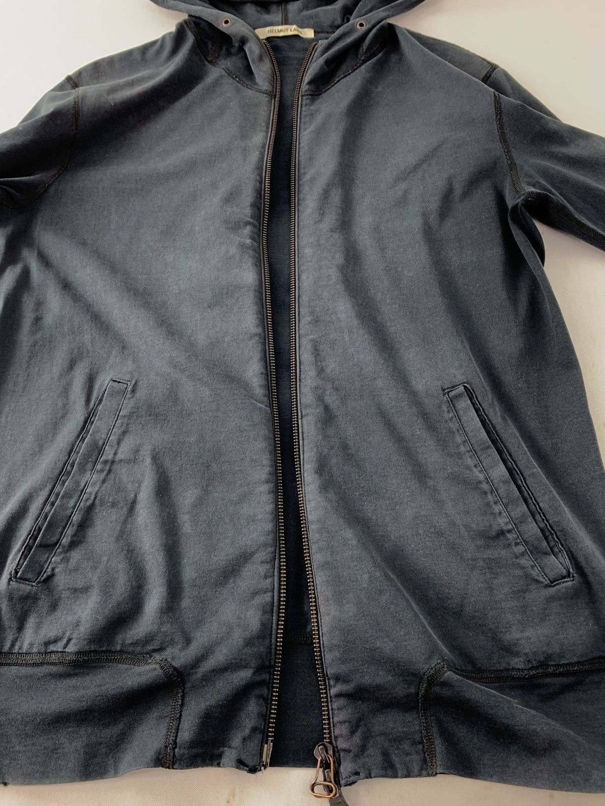 Helmut Lang Helmut Lang Zip Up Hooded Jacket Distressed Style Size US M / EU 48-50 / 2 - 4 Thumbnail