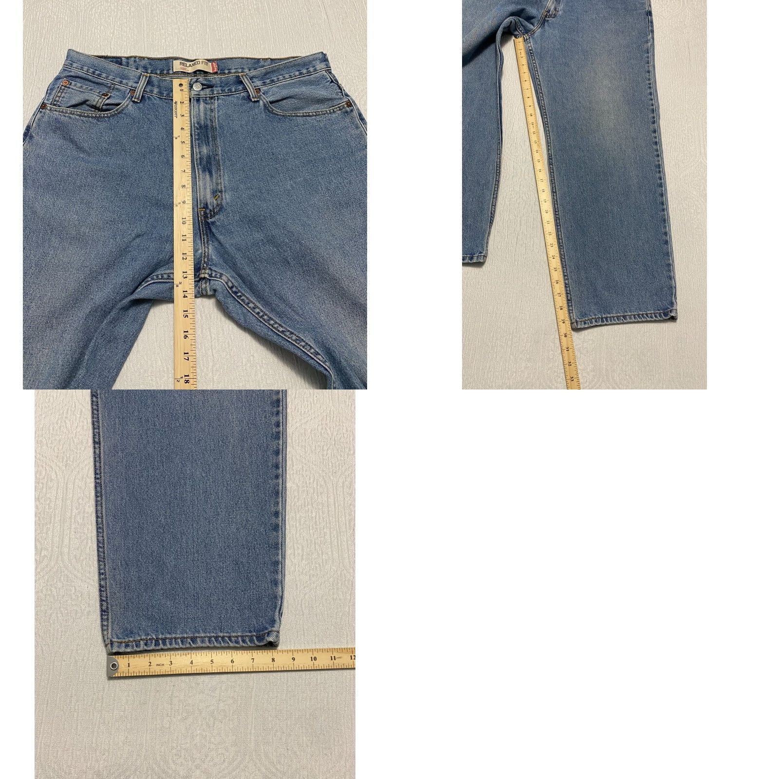 Levi's VINTAGE Levi's 550 Relaxed Fit Jeans 40x30 Blue Denim 100% Cotton Men Straight 5-Pocket Style 550 Series Jeans Size US 40 / EU 56 - 8 Thumbnail