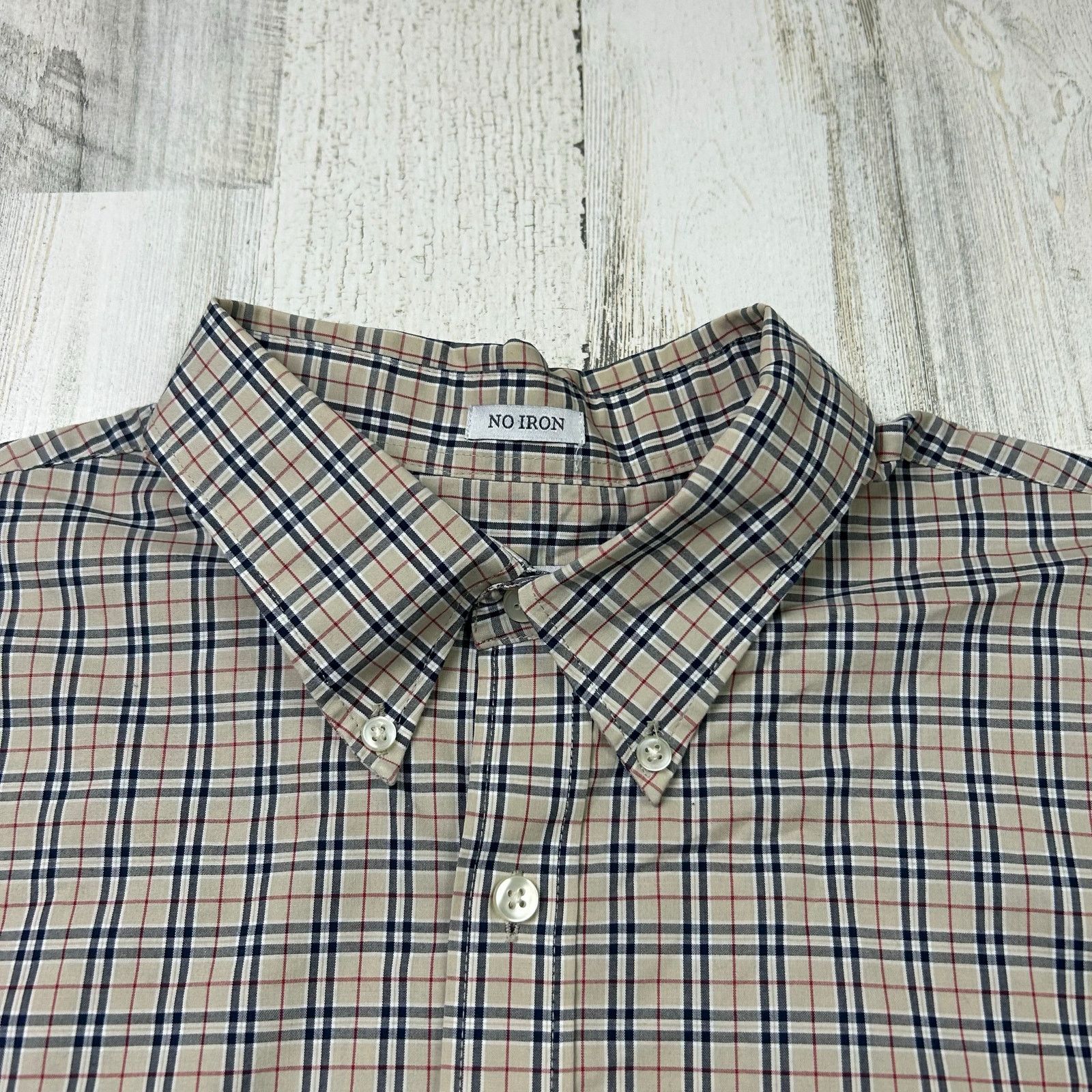 Van Heusen × Vintage Van Heusen Short Sleeve Button Down Plaid Mini Grid Shirt Size US XL / EU 56 / 4 - 2 Thumbnail
