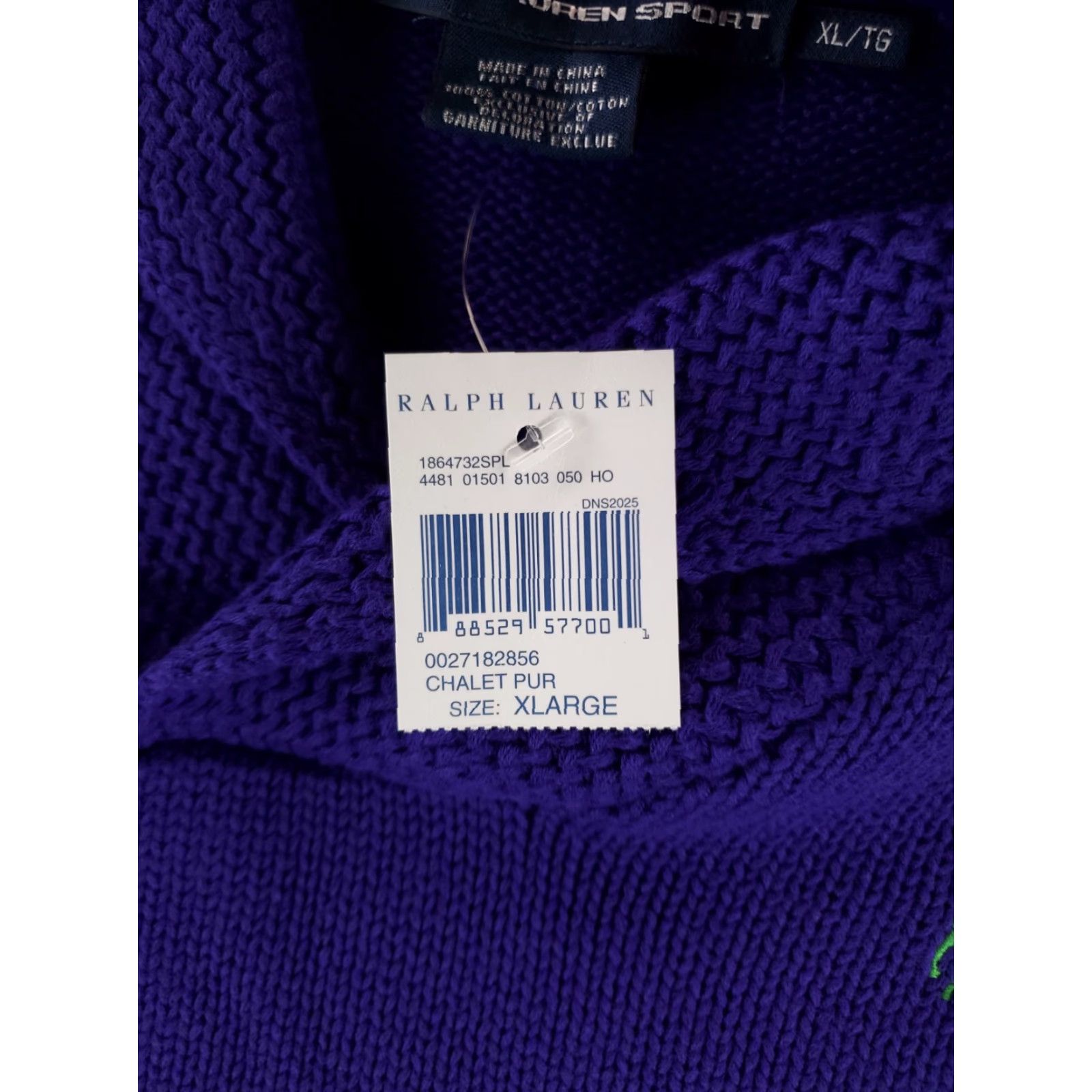 Polo Ralph Lauren Ralph Lauren Sport Pullover Shawl Collar Cotton Sweater Purple Womens XL NWT Size XL / US 12-14 / IT 48-50 - 5 Thumbnail