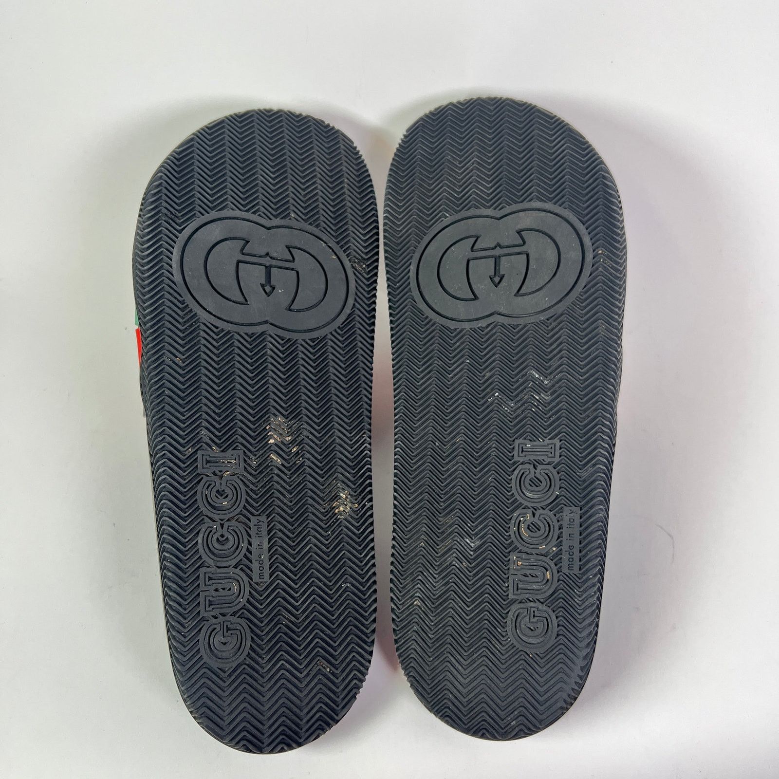 Gucci Gucci Tricolor Web Interlocking G Pool Slides Size US 12 / EU 45 - 8 Thumbnail