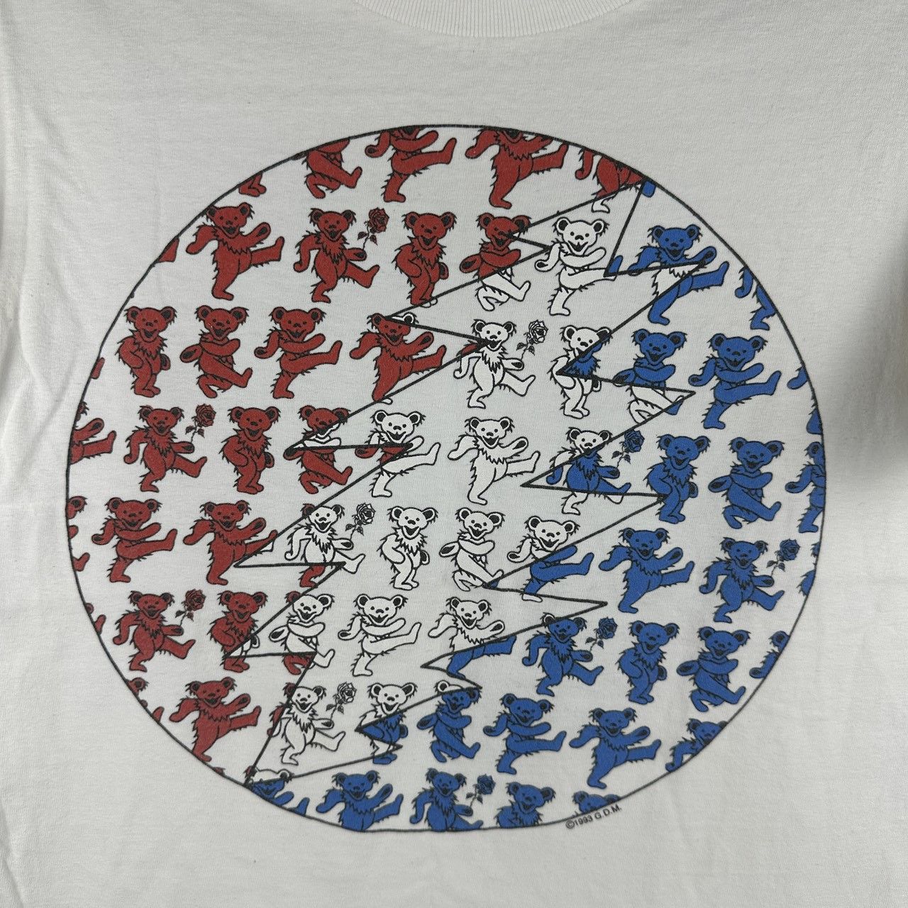 Vintage ​​​​1993 Grateful Dead Bear Graphic Rock Band T-shirt Size US S / EU 44-46 / 1 - 2 Thumbnail