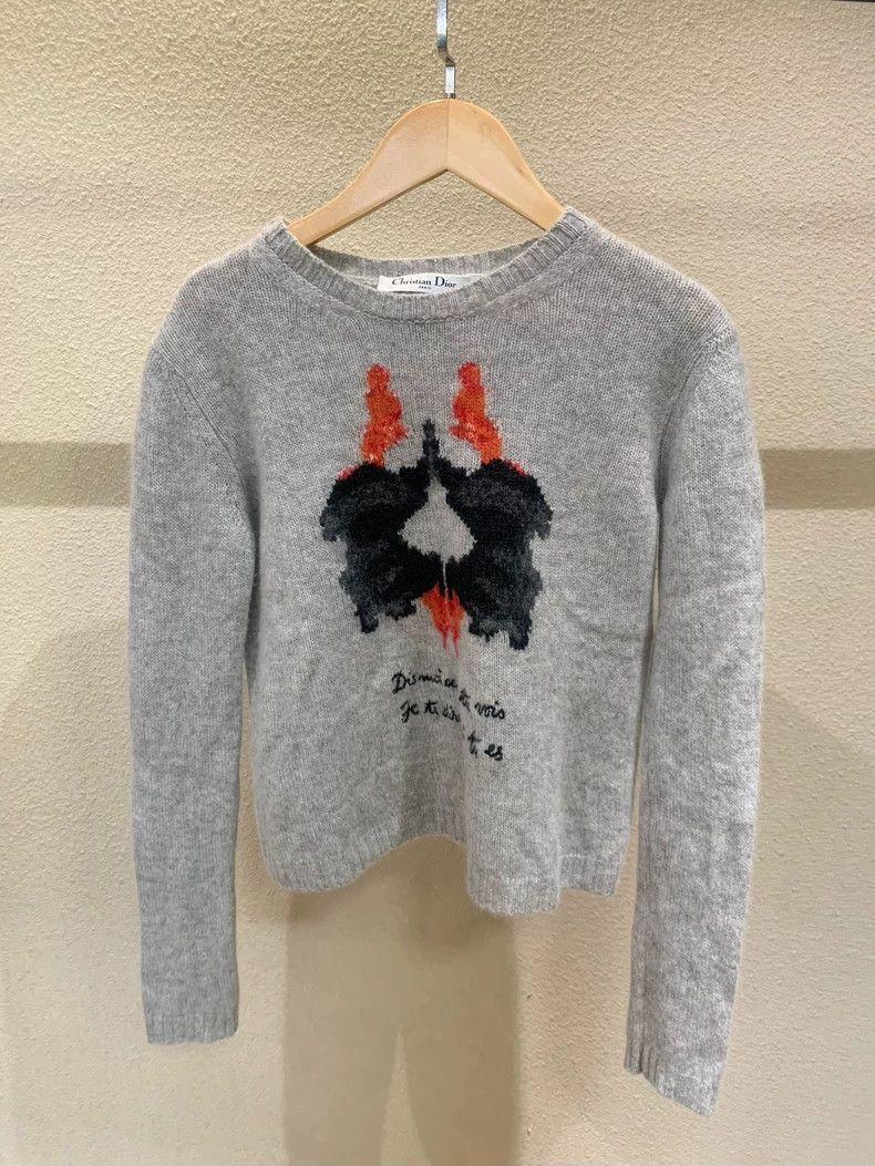 Dior Dior Bee Embroidery Gray Cashmere Sweater Size US S / EU 44-46 / 1 - 1 Thumbnail