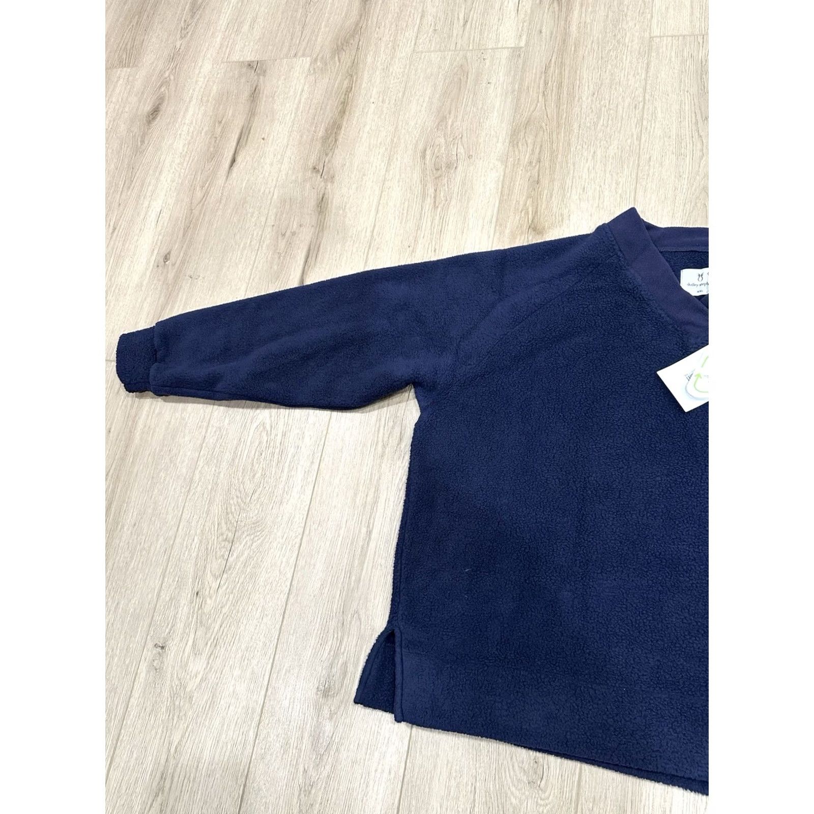 Vintage VINTAGE Dudley Stephens Sweatshirt Womens 2XL Navy V-Neck Pile Fleece Size XXL / US 16-18 / IT 52-54 - 4 Thumbnail