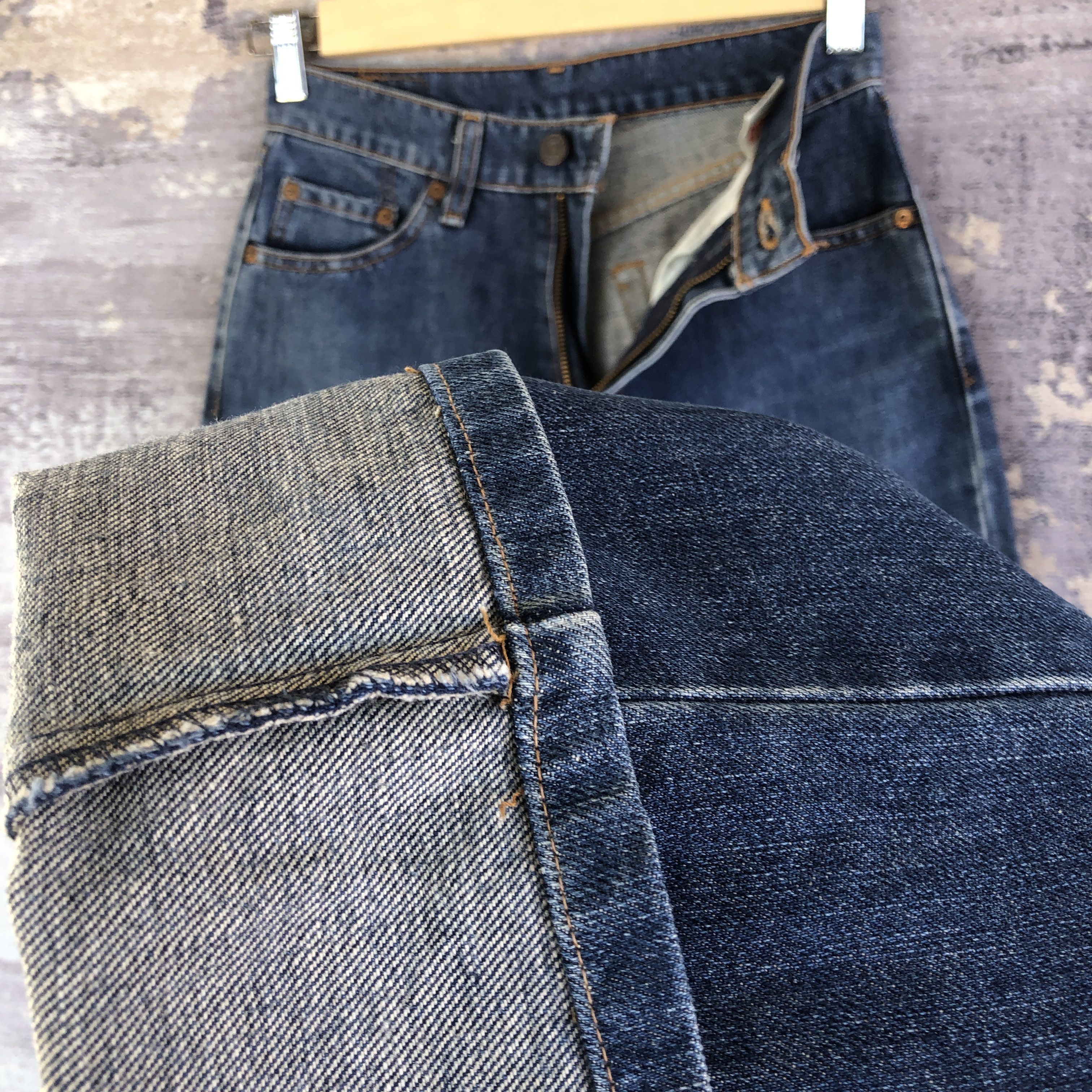 If Six Was Nine Vintage Levis 557 Flare Jeans Levi's Wide Leg Bootcut Denim Size 26" / US 2 / IT 38 - 8 Thumbnail