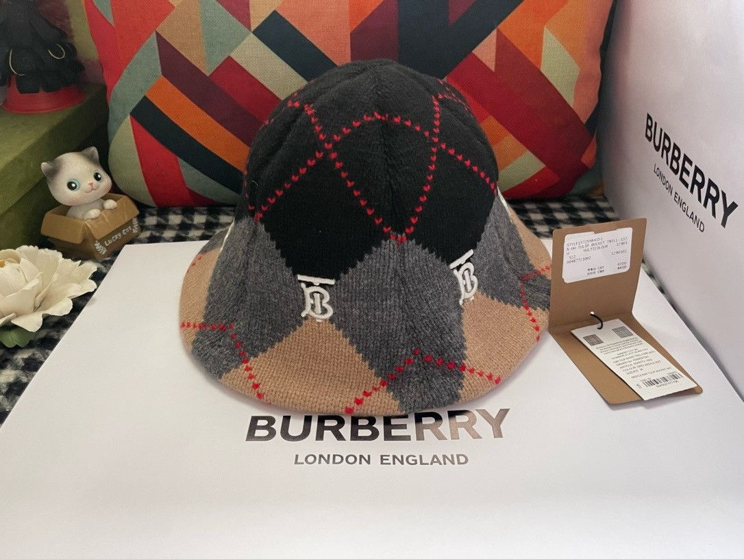 image of Burberry Bucket Hat in Brown, Men's