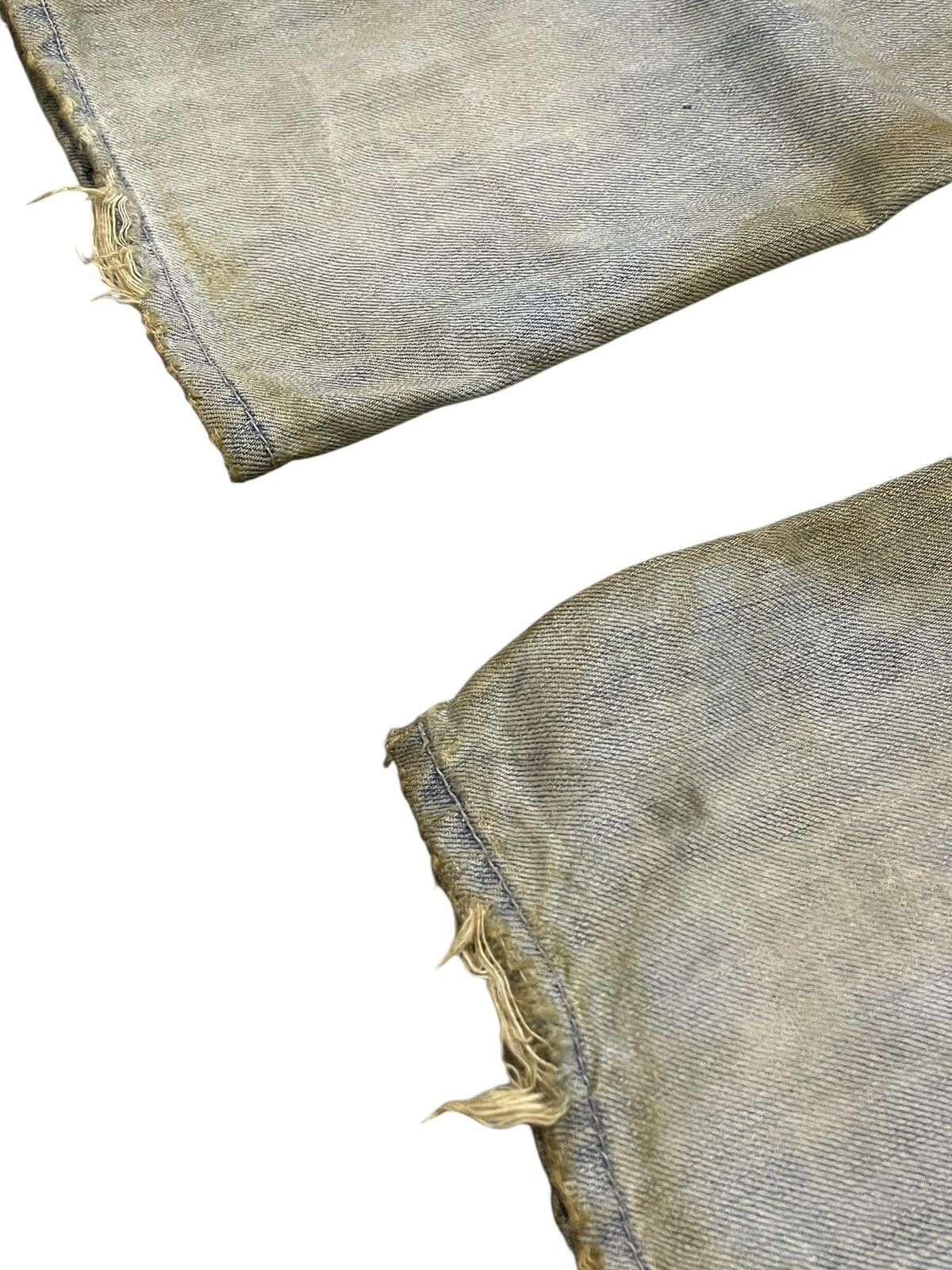GOSTAR DE FUGA × Hysteric Glamour × Junya Watanabe 6RageBlue Japan Patchwork Distressed Muddy Wash Jeans Size US 34 / EU 50 - 14 Thumbnail