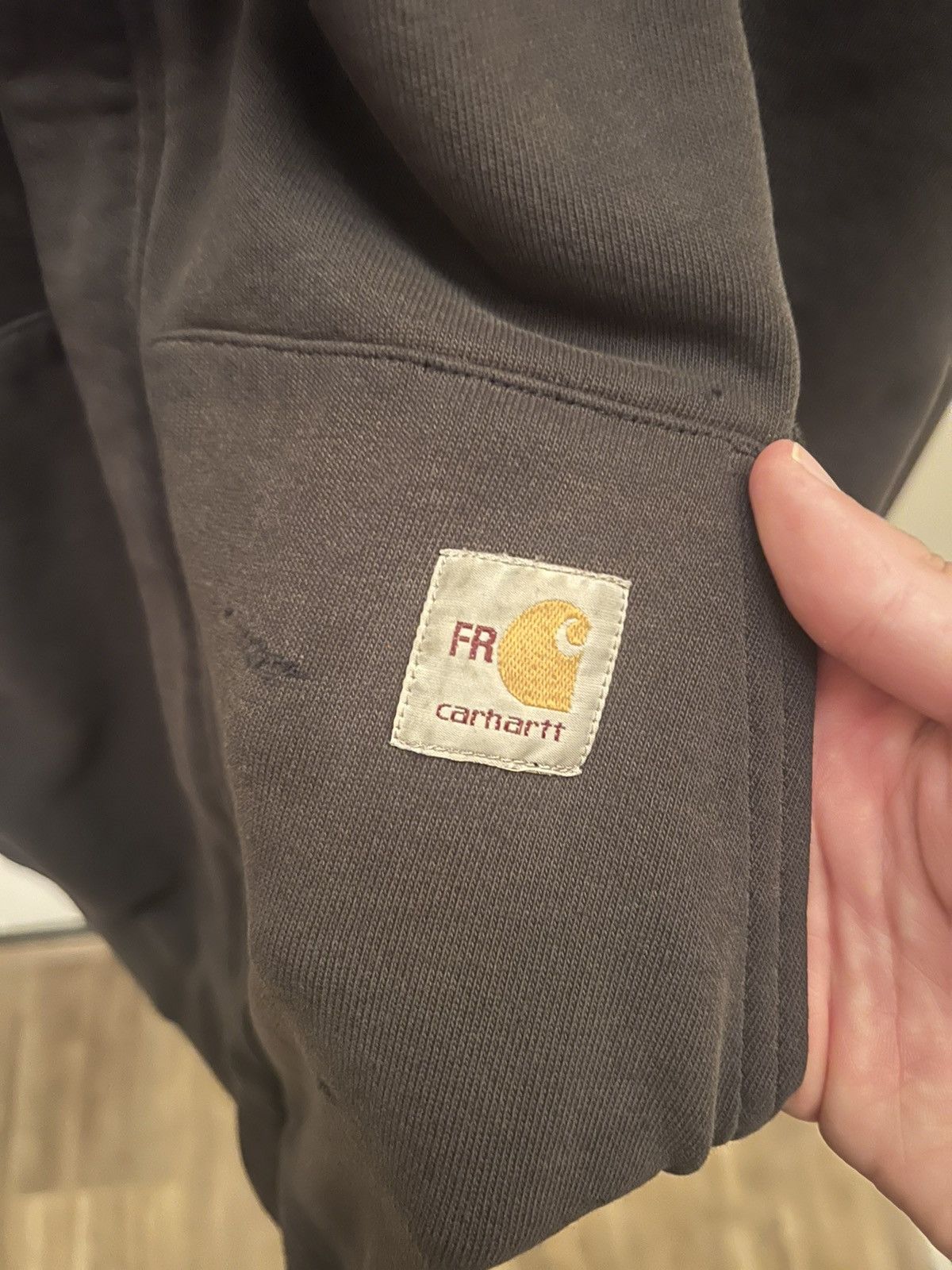 Carhartt × Vintage Vinatge thrashed faded Carhartt TALL hoodie FIRE RESISTANT Size US XL / EU 56 / 4 - 6 Thumbnail