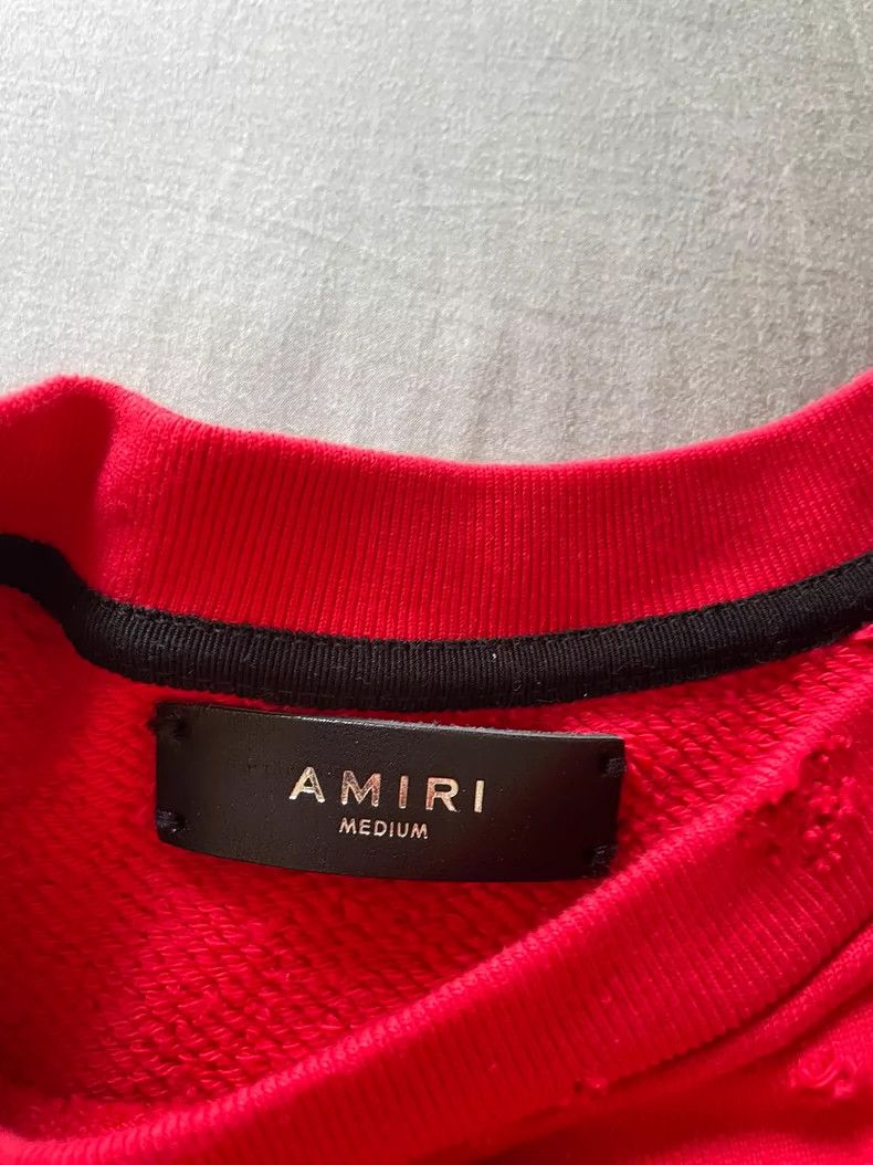 Amiri Amiri Kidora damage hoodie red 2501-Nextarrow Size US M / EU 48-50 / 2 - 7 Thumbnail